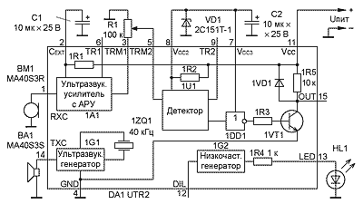 Типовые схемы включения передатчиков/приемников UTR1-UTR3