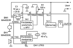 Типовые схемы включения передатчиков/приемников UTR1-UTR3