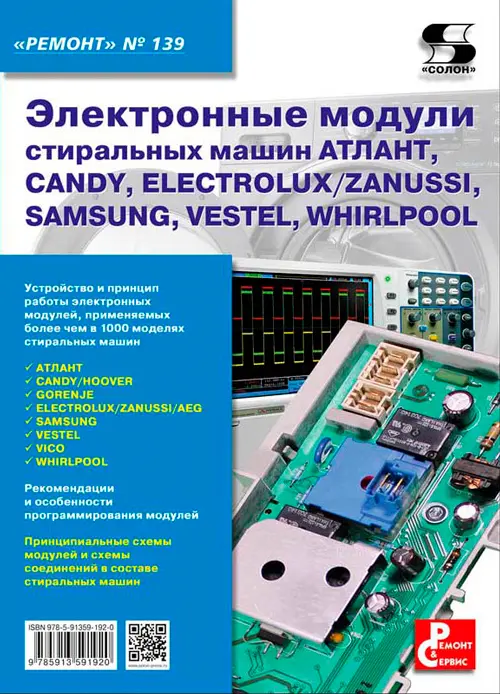 Электронные модули стиральных машин АТЛАНТ, CANDY, ELECTROLUX/ZANUSSI, SAMSUNG, VESTEL, WHIRLPOOL