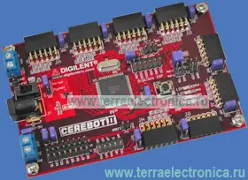 DL-CEREBOT II – отладочная плата с установленным 8-разрядным AVR-микроконтроллером ATMega64 ATMEL