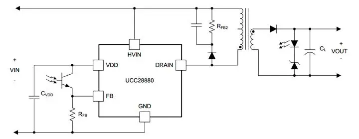 Изолированный AC-DC преобразователь на базе UCC28880