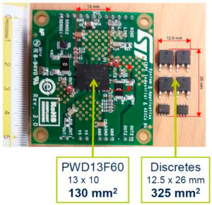 Сравнение PWD13F60 и схожего решения на дискретных компонентах