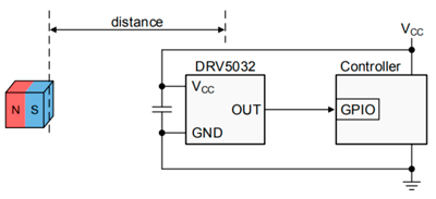 Схема включения DRV5032