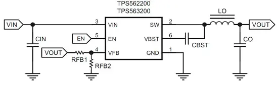 Типовая схема включения TPS563200