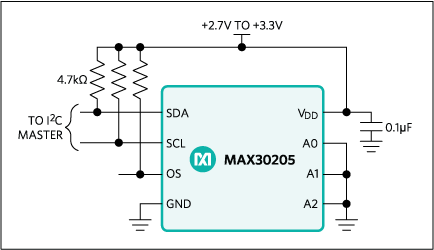 Схема включения MAX30205