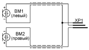 Схема соединения микрофонов с одним стерефоническим штекером
