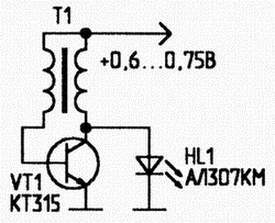 Генератор трансформаторного типа для питания светодиодов низковольтным напряжением