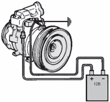Схема проверки электромагнитной муфты компрессора