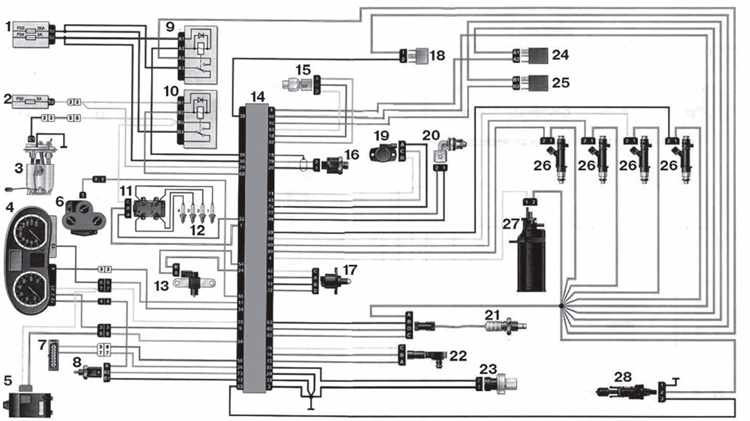 Схема ЭСУД для двигателя К7М