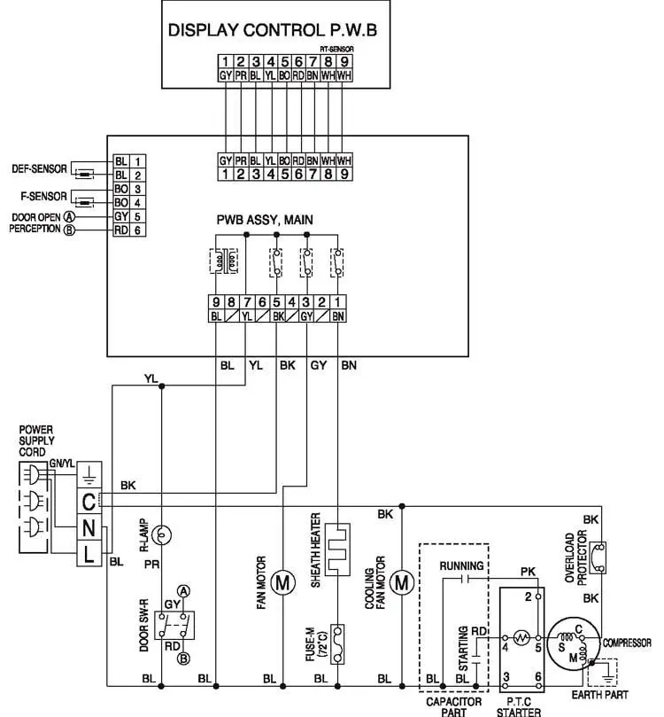 Схема подключения внешних компонентов и узлов к ЭМ