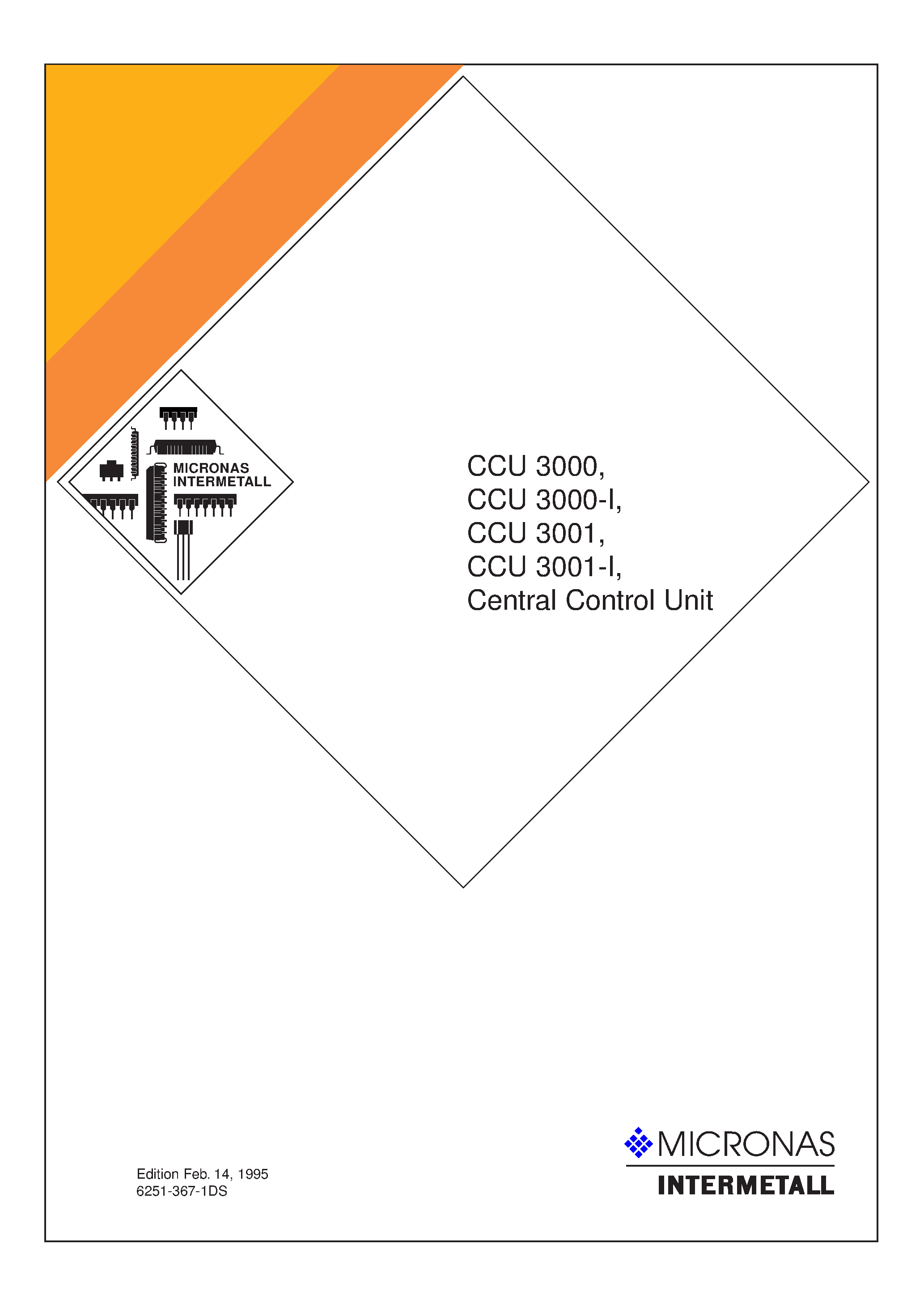 Даташит CCU3001-I - Central Control Unit страница 1