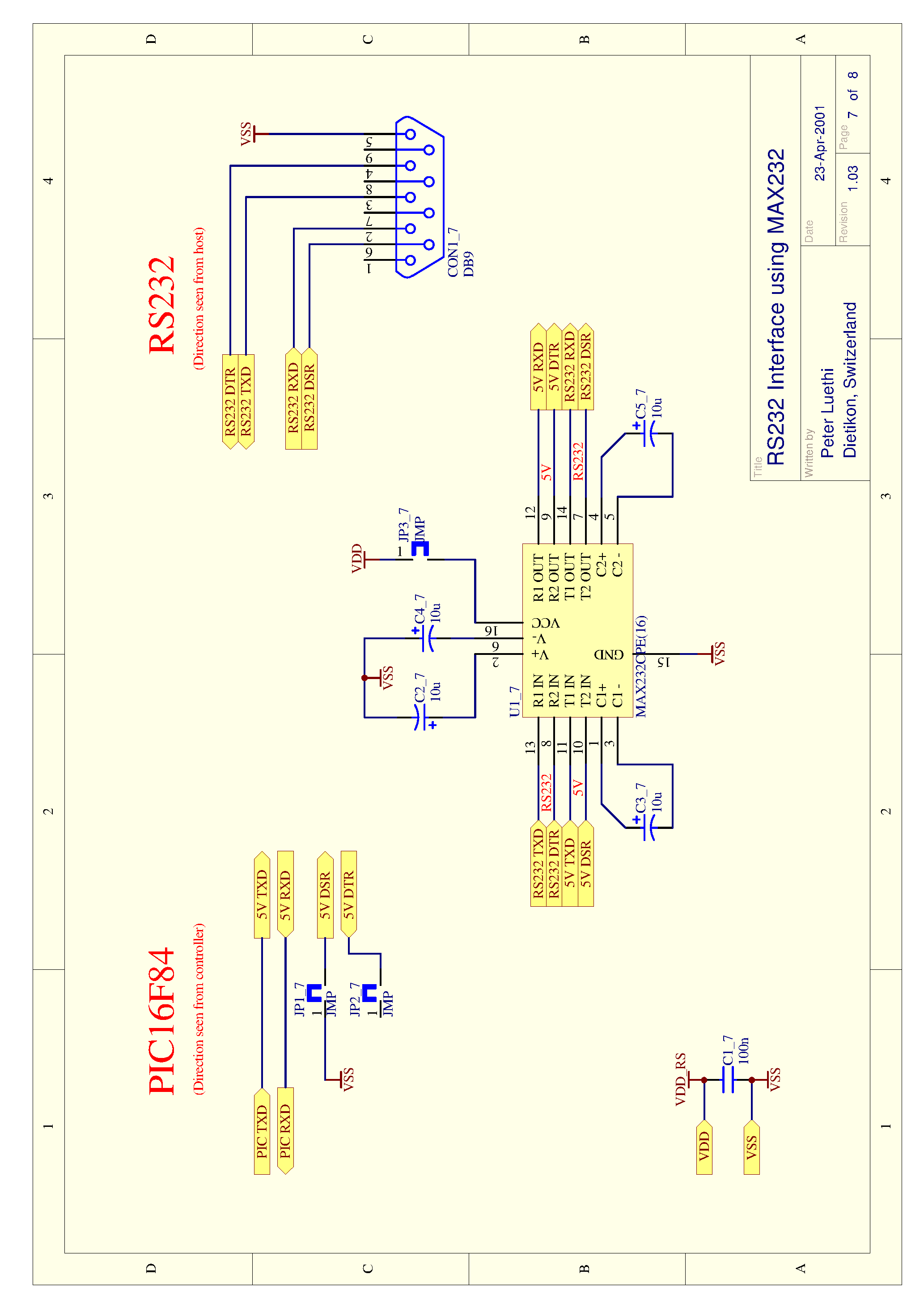 Даташит rs232 - RS232 Interface using MAX232 страница 1