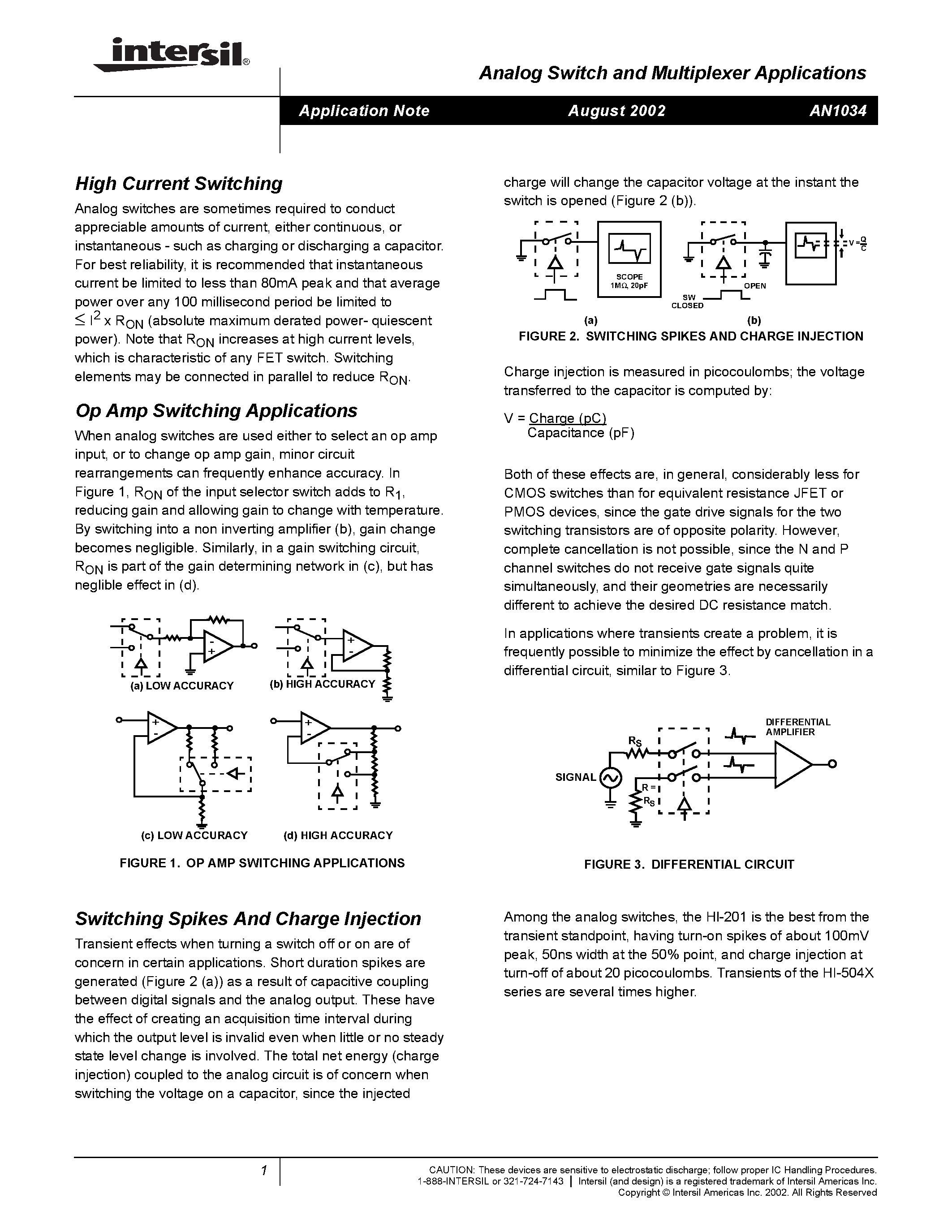 Datasheet AN1082 - Using the ISL6401 RSLIC PWM Controller Evaluation Board page 1