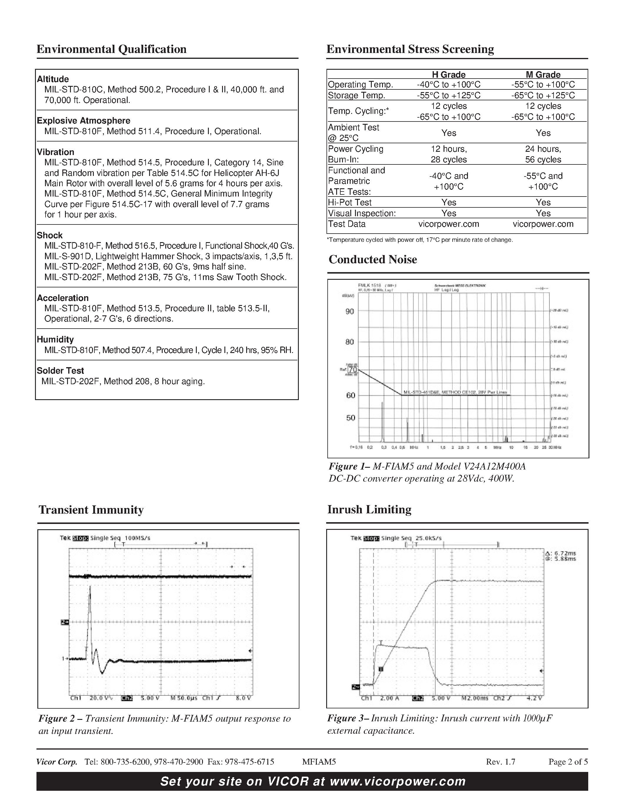 Datasheet M-FIAM5 - Military 28Vin Filter Input Attenuator Module page 2