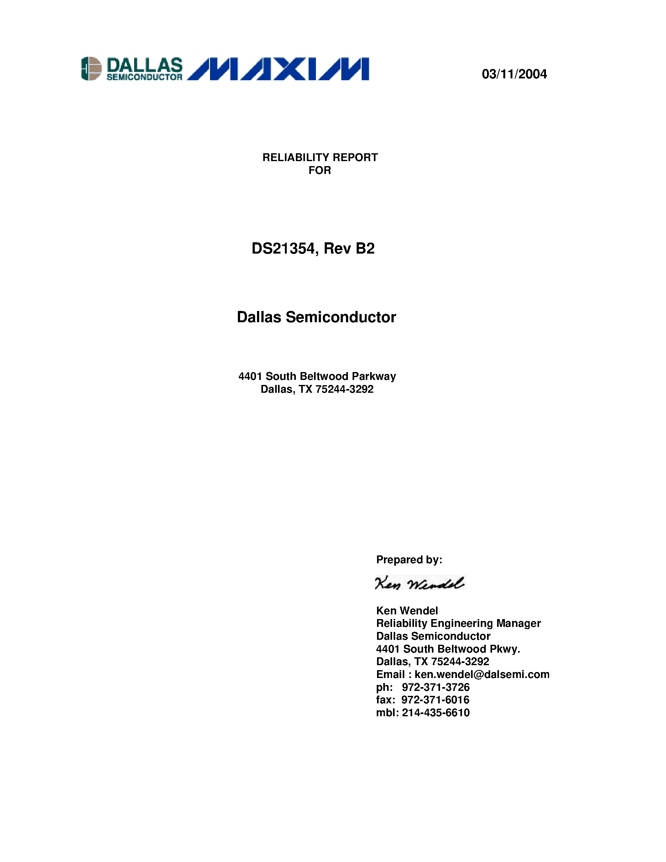 Datasheet DS21354 - MTTF is frequently used interchangeably with MTBF page 1
