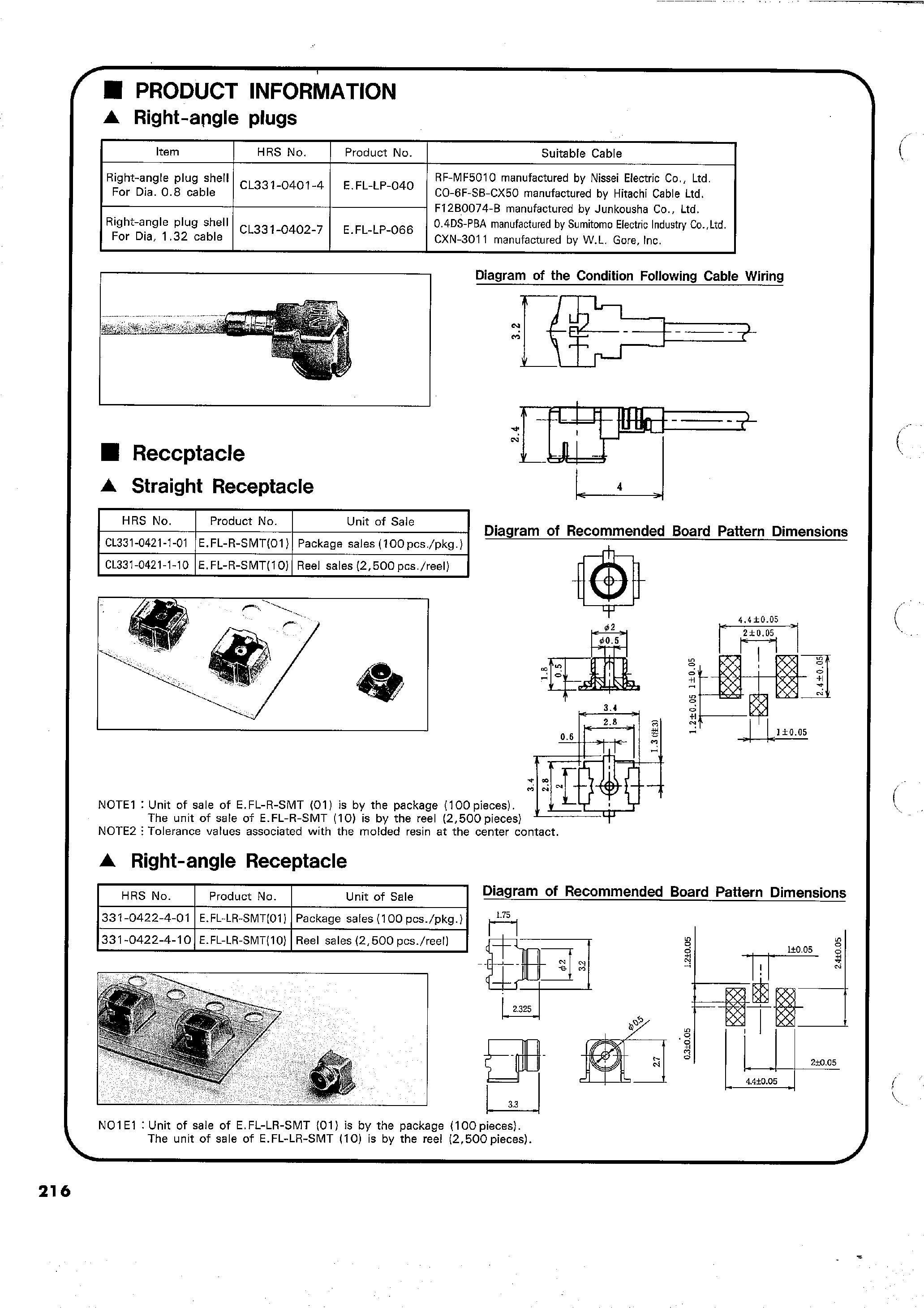 Даташит E.FL-R-SMT - E.FL Coaxial Connectors with World Smallest Footprint страница 2