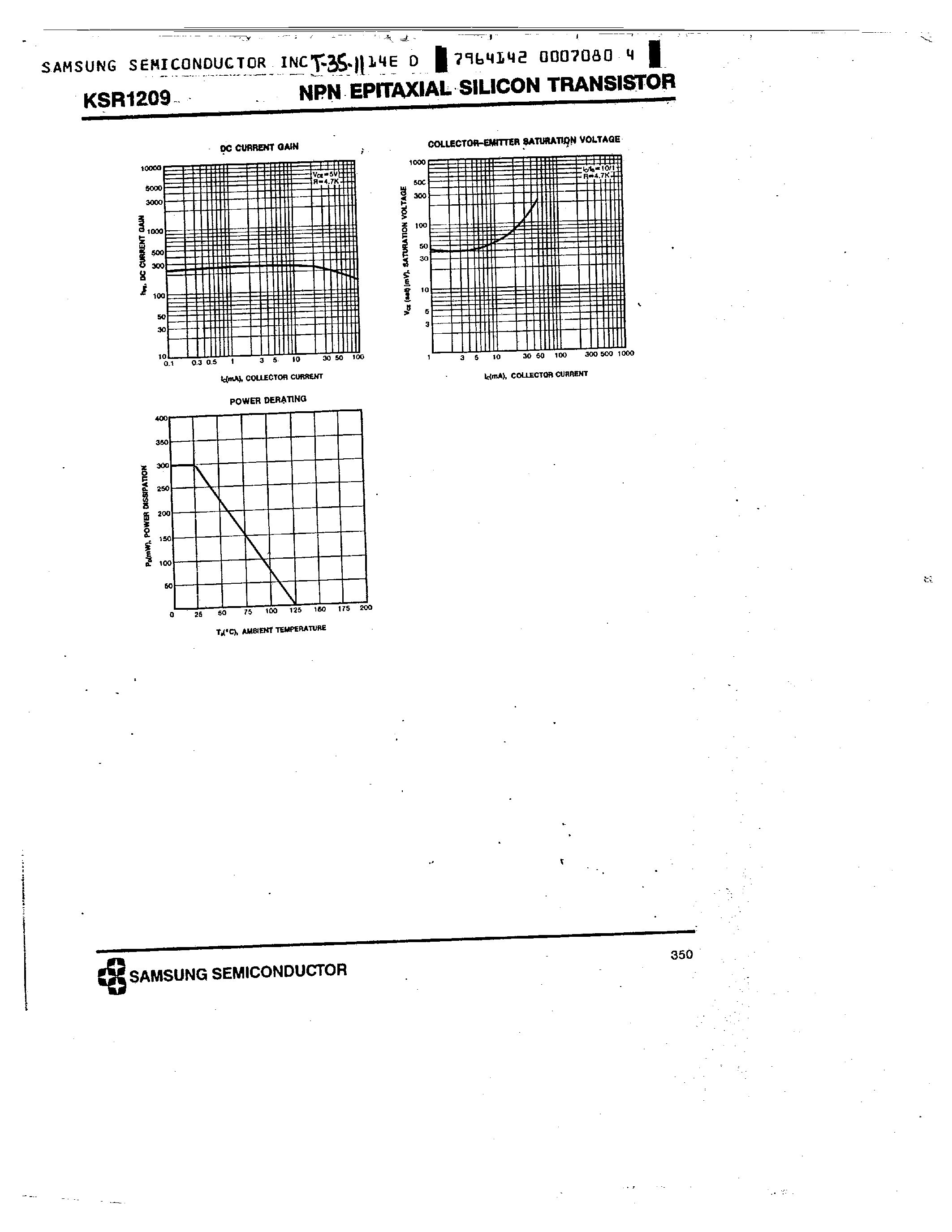 Datasheet KSR1209 - NPN (SWITCHING APPLICATION) page 2