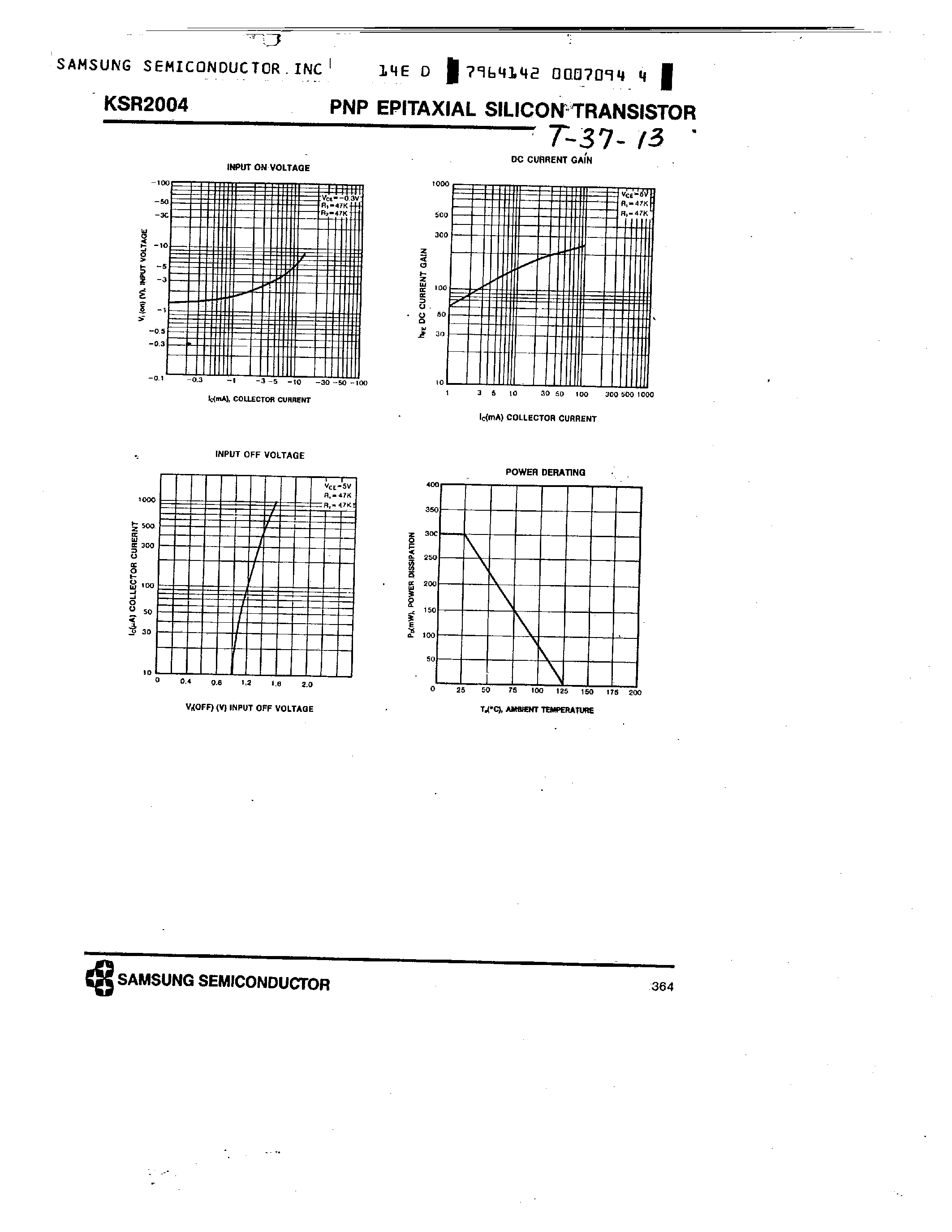 Datasheet KSR2004 - PNP (SWITCHING APPLICATION) page 2