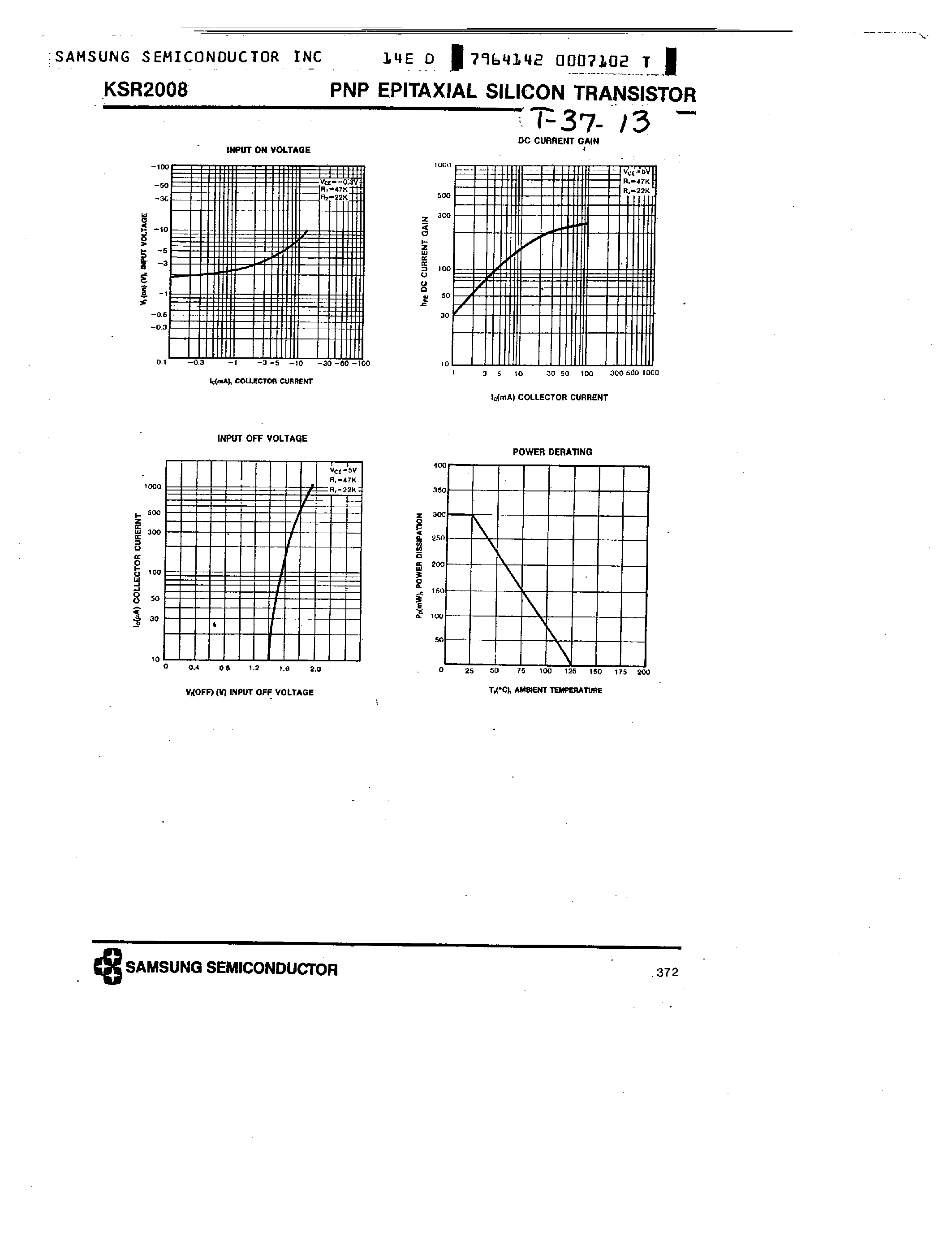 Datasheet KSR2008 - PNP (SWITCHING APPLICATION) page 2