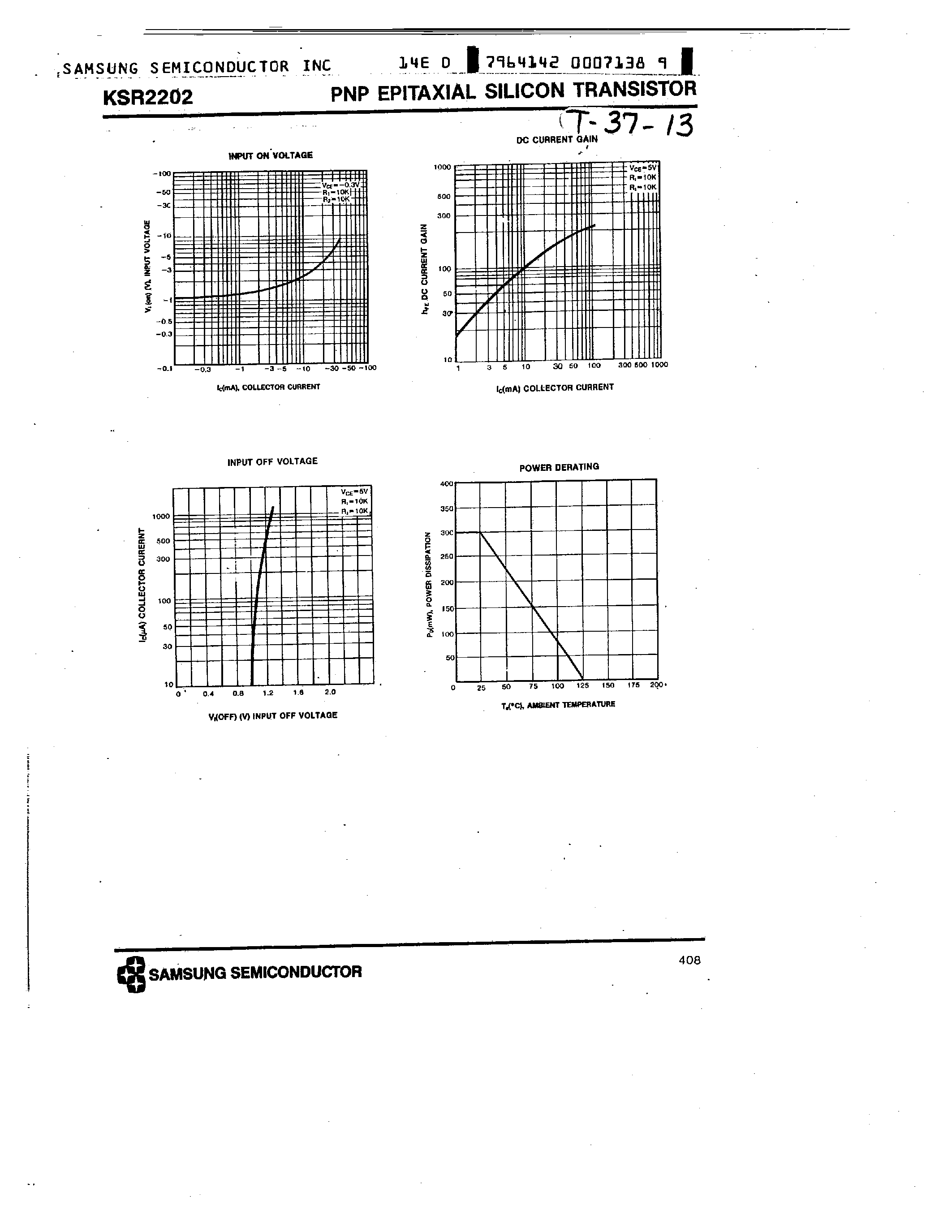 Datasheet KSR2202 - PNP (SWITCHING APPLICATION) page 2