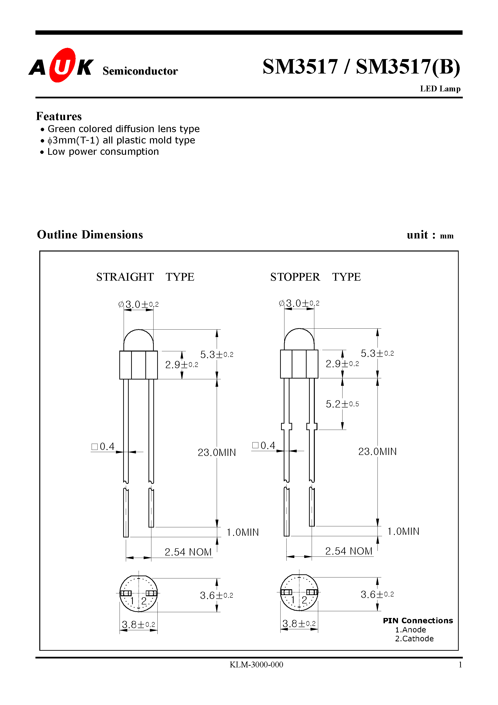 Datasheet SM3517(B) - LED Lamp page 1