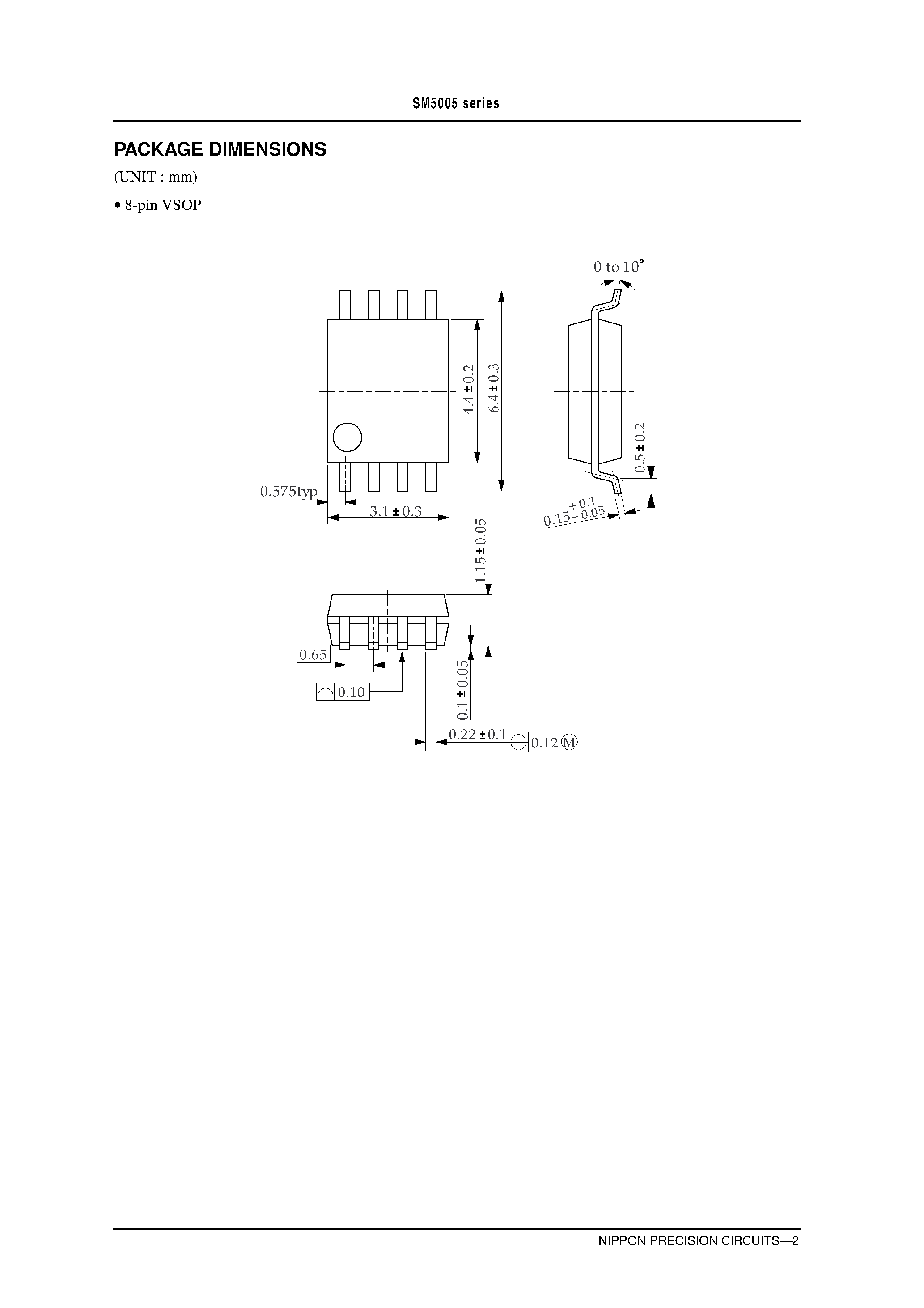 Datasheet SM5005 - Crystal Oscillator Module ICs page 2