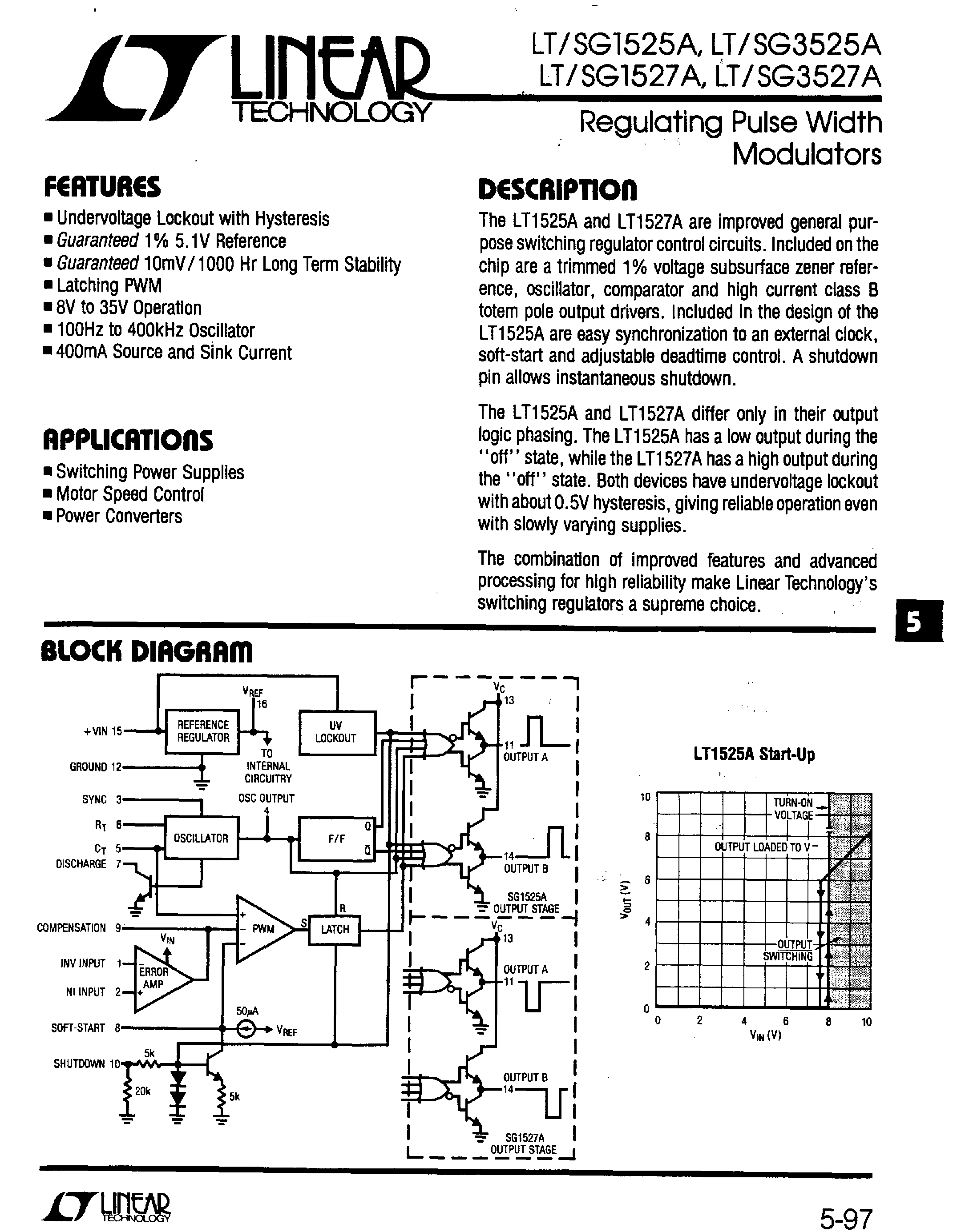 Datasheet SG3525AN - Regulating Pulse Width Modulators page 1