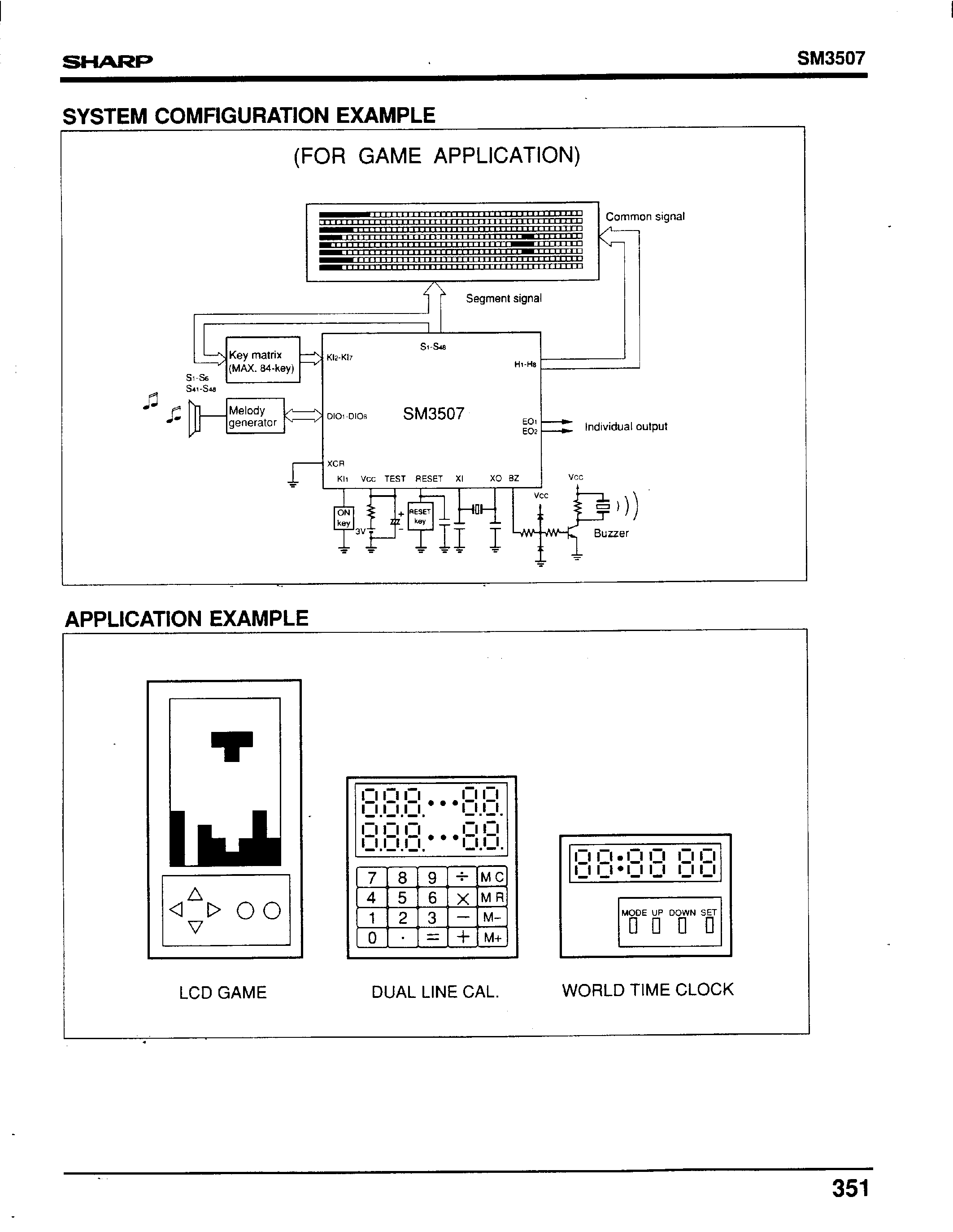 Datasheet SM3507 - 4-Bit Single-Chip Microcomputer(For Data Bank Use) page 2