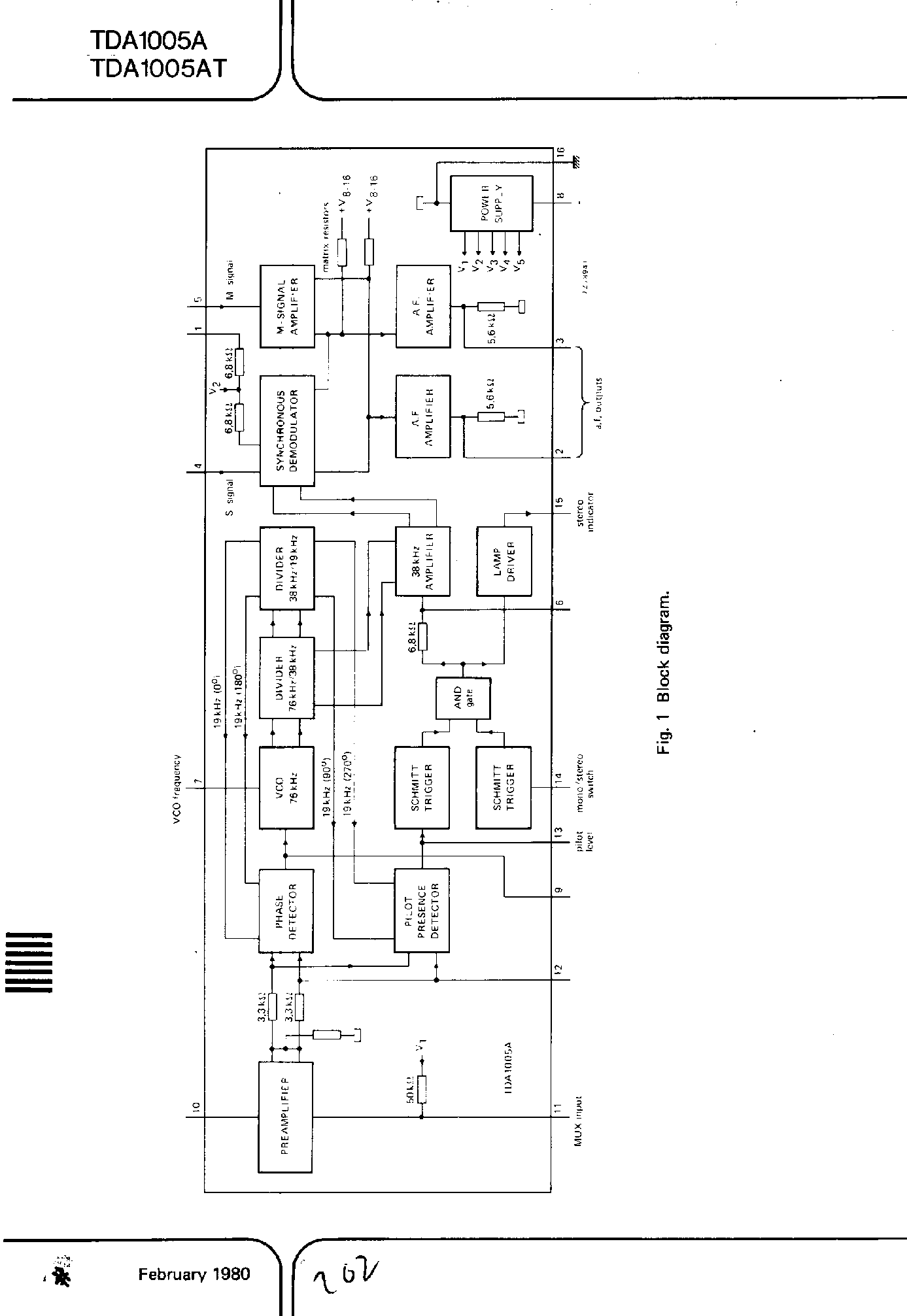 Datasheet TDA1005A - FREQUENCY MULTIPLEX PLL STEREO DECODER page 2