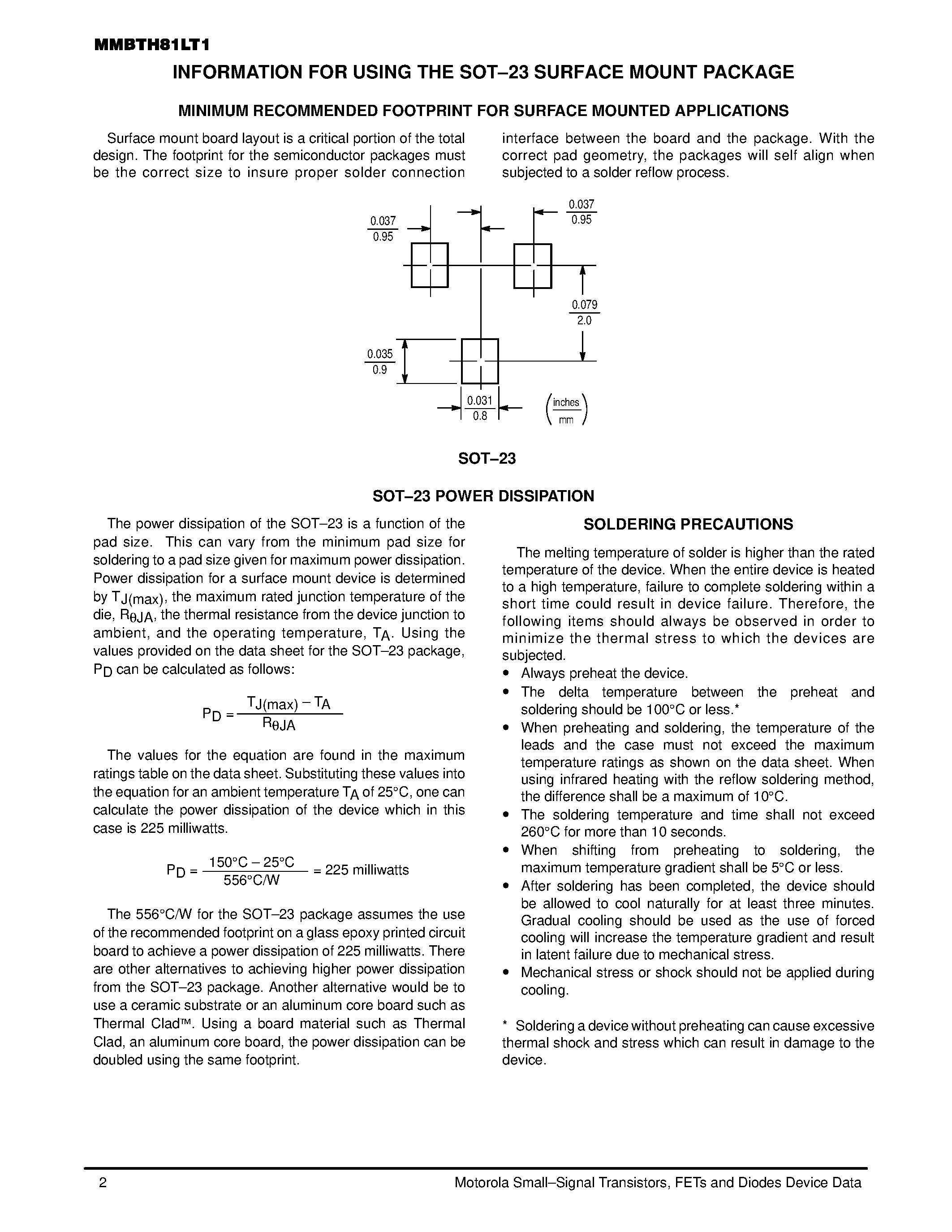 Datasheet MMBTH81LT1 - UHF/VHF Transistor page 2