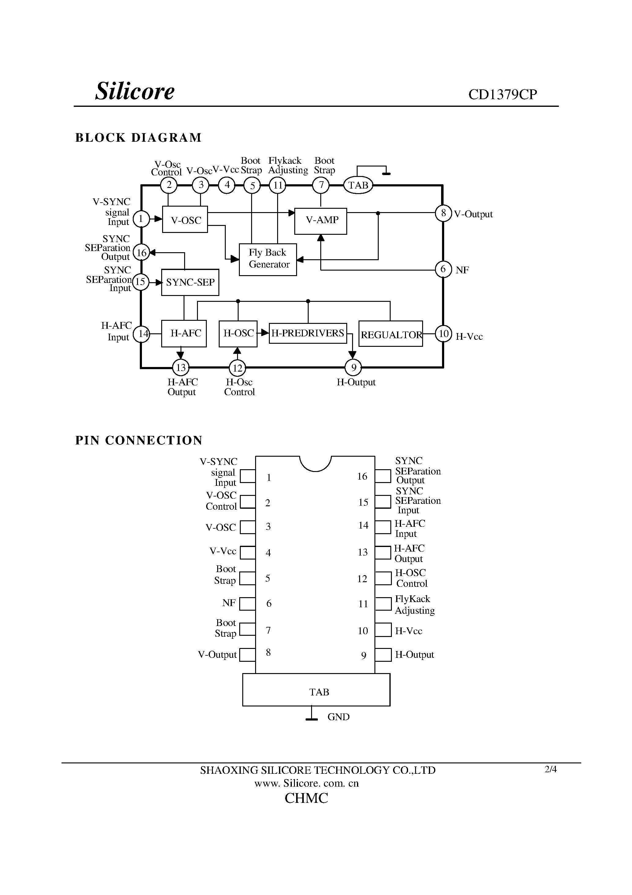 Datasheet CD1379CP - 1-Chip Defection System page 2
