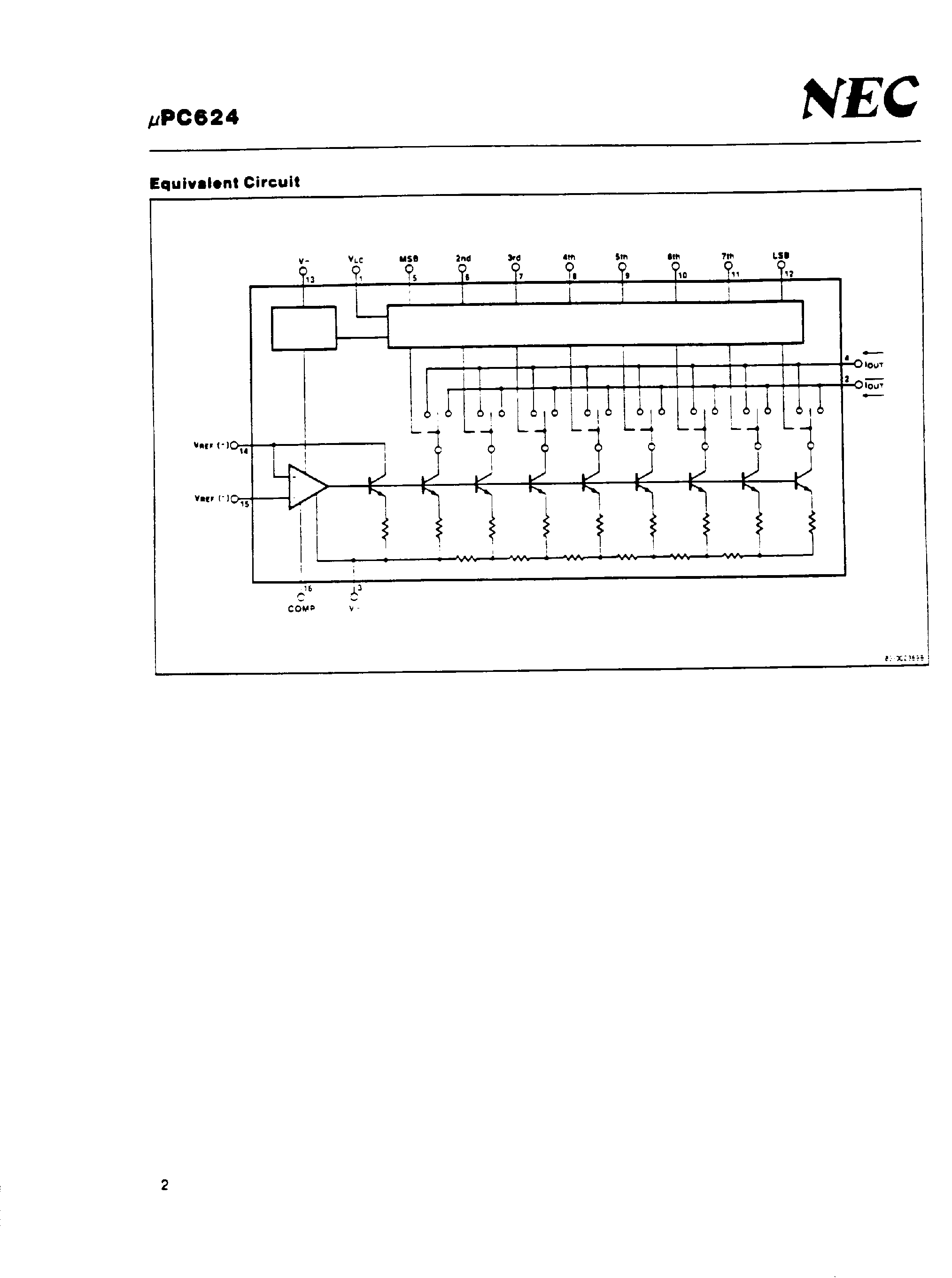 Datasheet UPC624 - 8-Bit High Speed Multiplying D/A Converter page 2