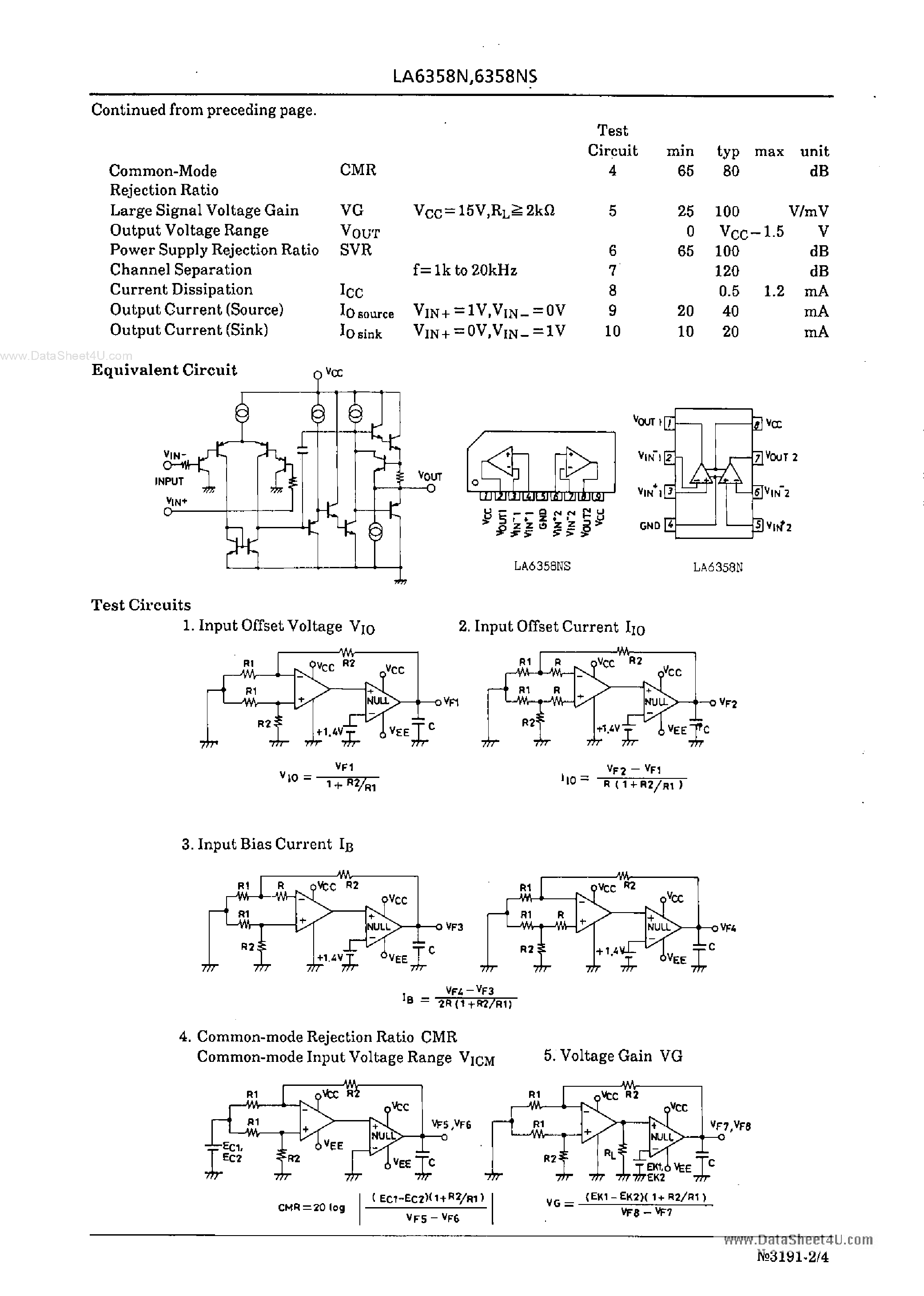 Даташит на микросхему 6358N страница 2 Даташит 6358N - Search -> LA6358N страница 2