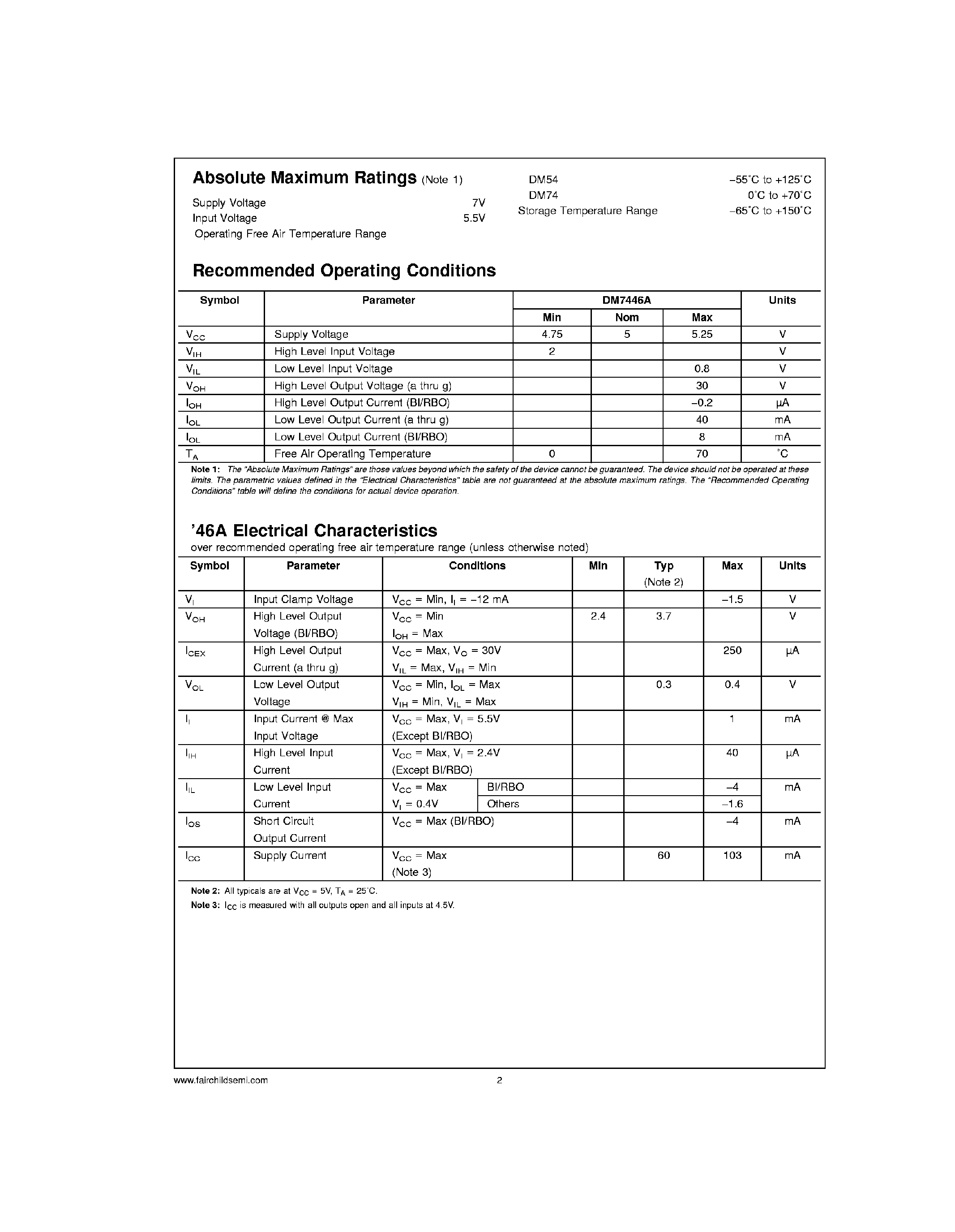 Datasheet 7447 - BCD to 7-Segment Decoders/Drivers page 2