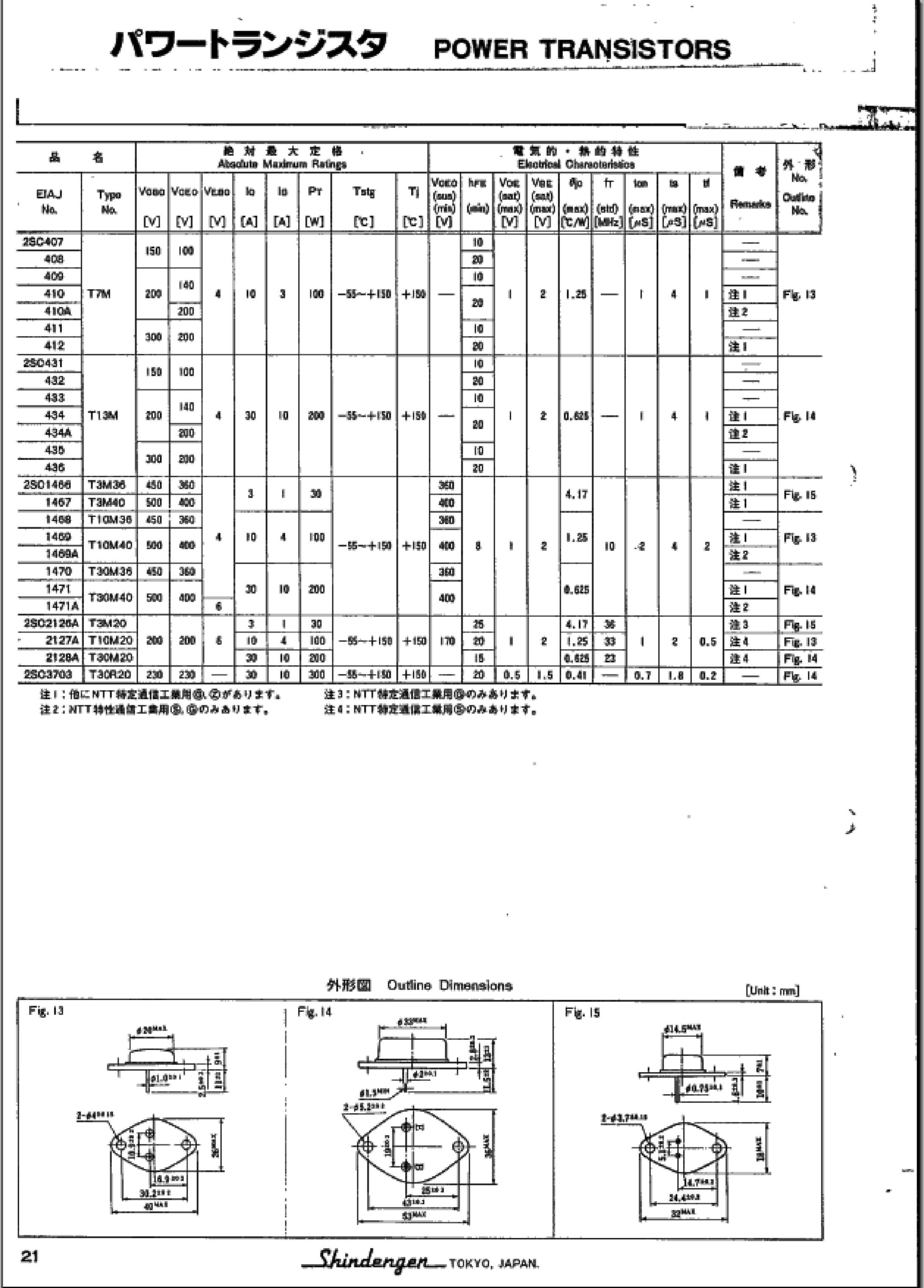 Datasheet 2SC2125A - (2SC2125A - 2SC2128A) POWER TRANSISTOR page 1