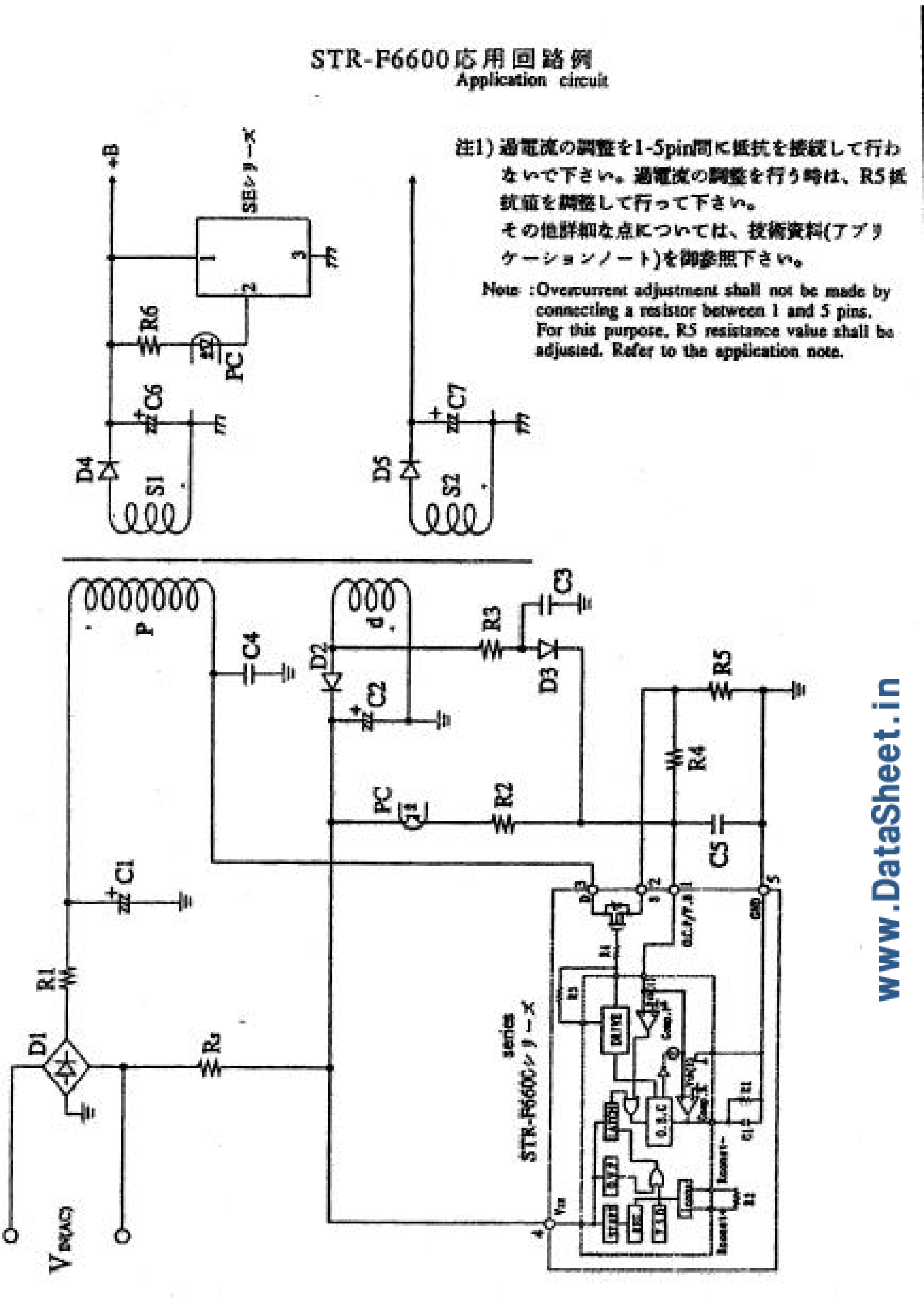 Даташит STRF6653 - STR-F6653 / STR-F6654 Block Diagram страница 2