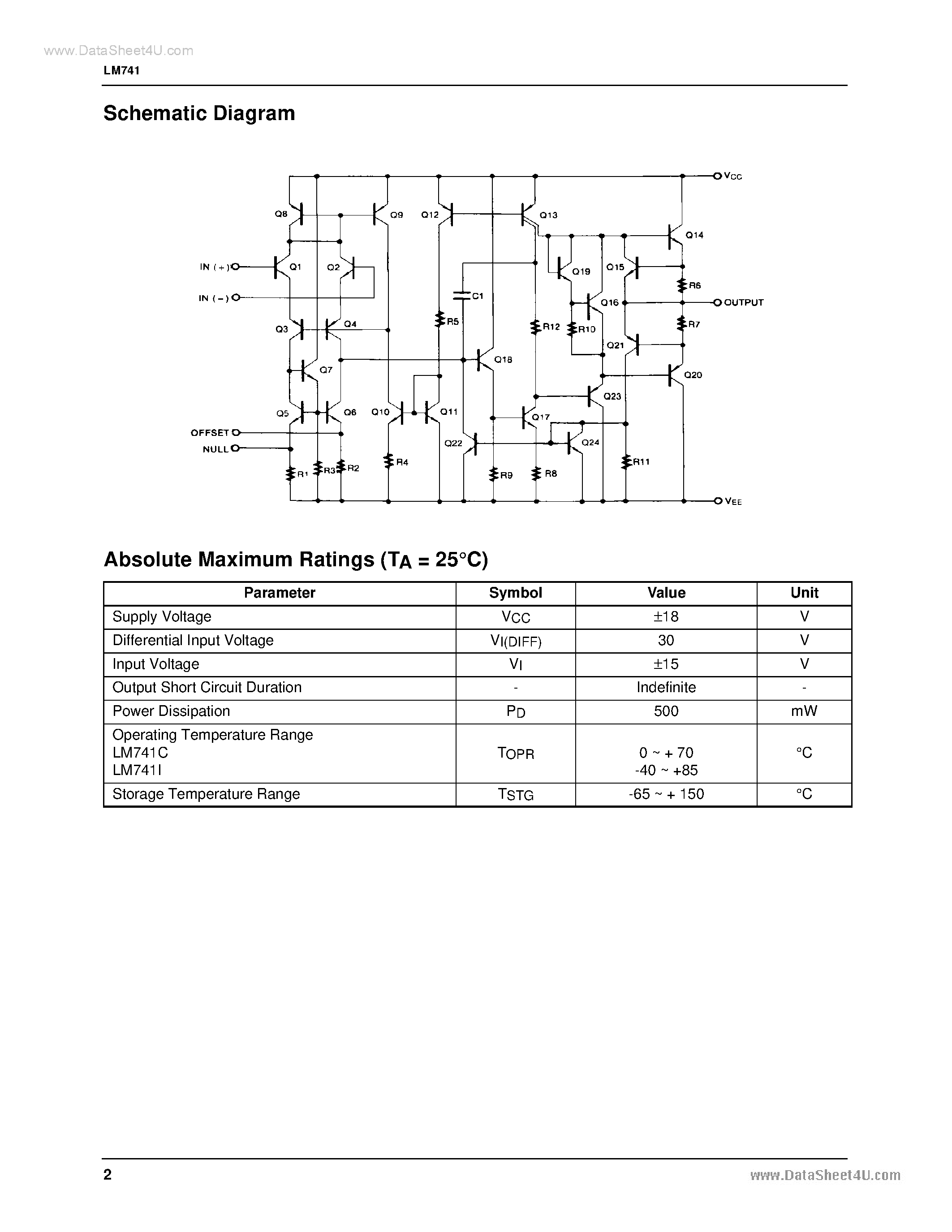 Datasheet 741CN - Search ---> LM741CN page 2