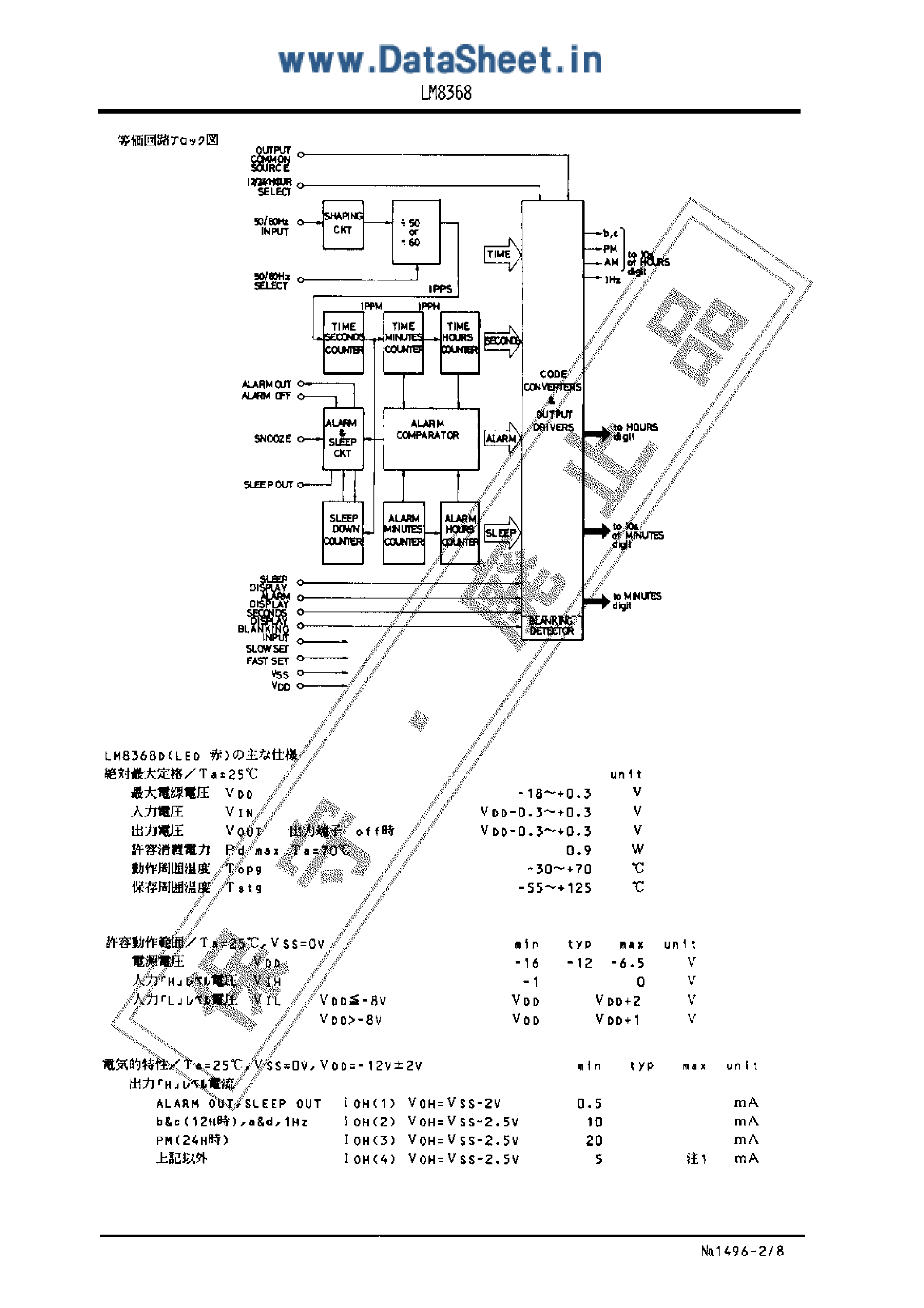 Datasheet LM8368 - LM8368 page 2
