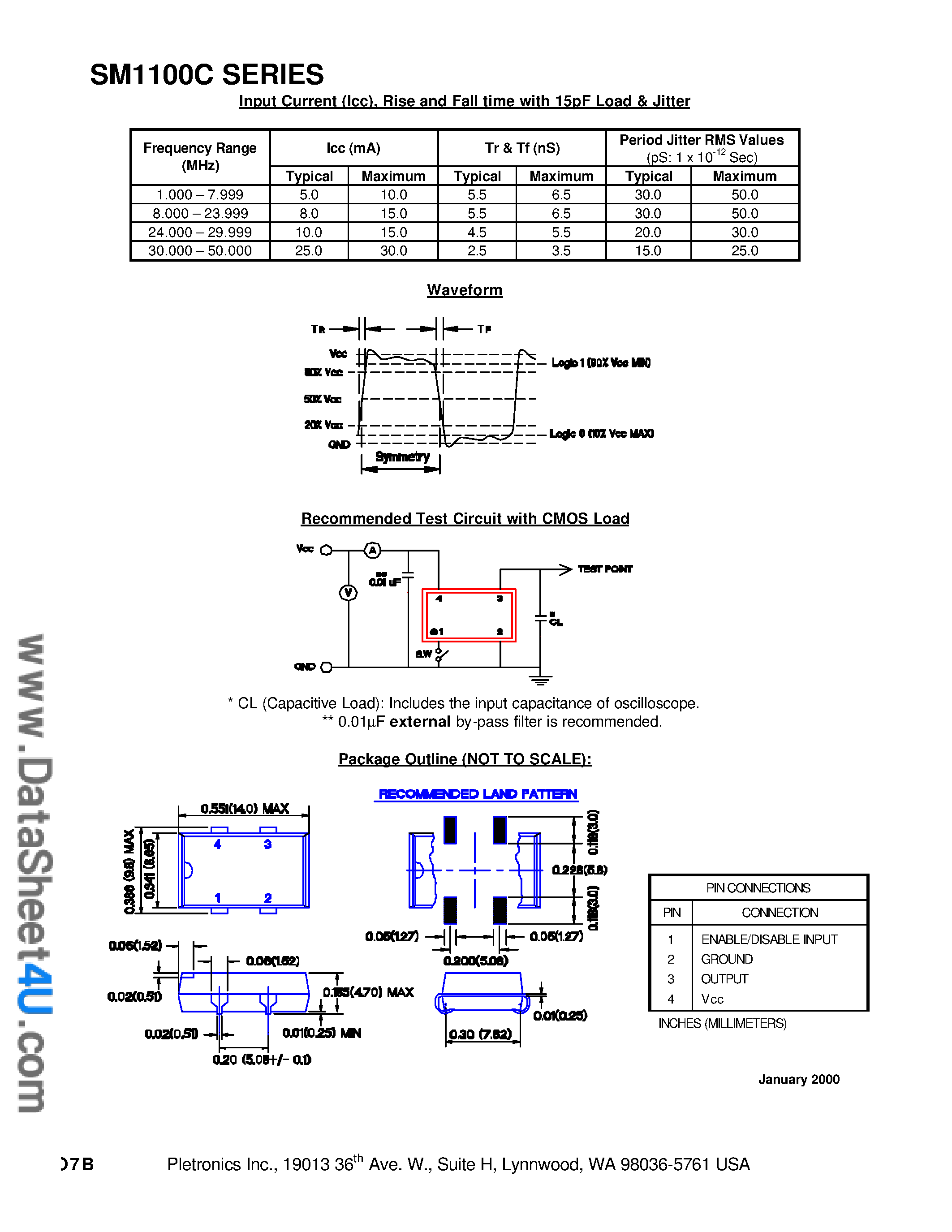 Datasheet SM1145C - CMOS COMPATIBLE WITH TRI-STATE OUTPUT page 2