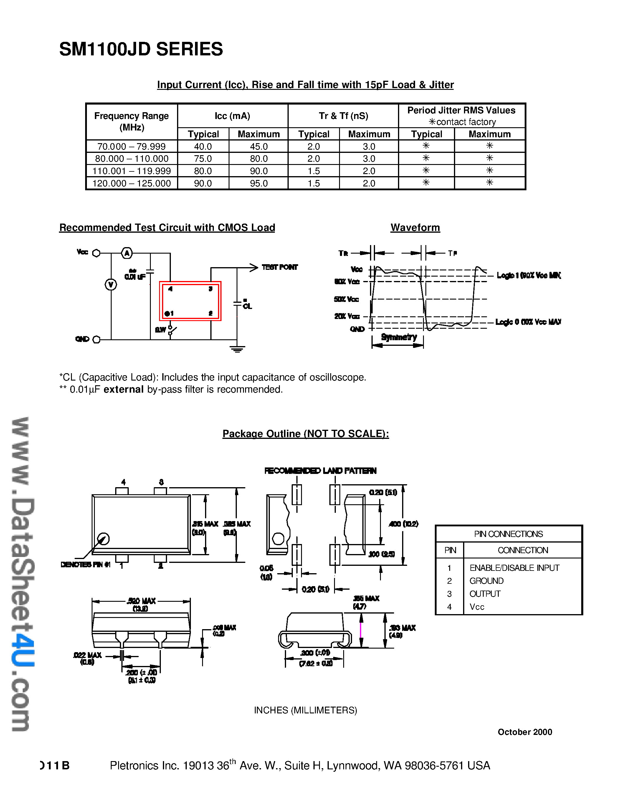 Datasheet SM1145JD - CMOS COMPATIBLE WITH TRI-STATE OUTPUT page 2