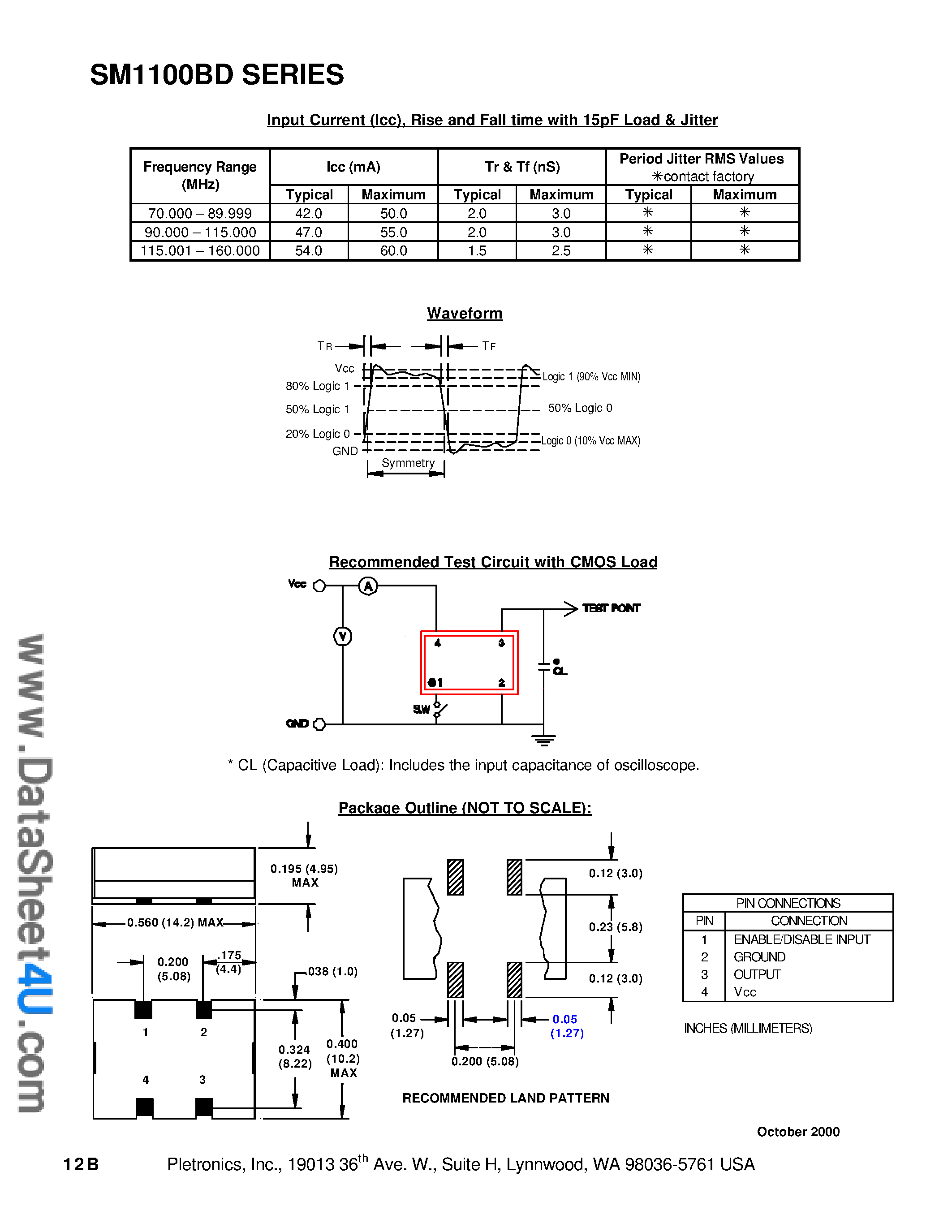 Datasheet SM1145BD - CMOS COMPATIBLE WITH TRI-STATE OUTPUT page 2