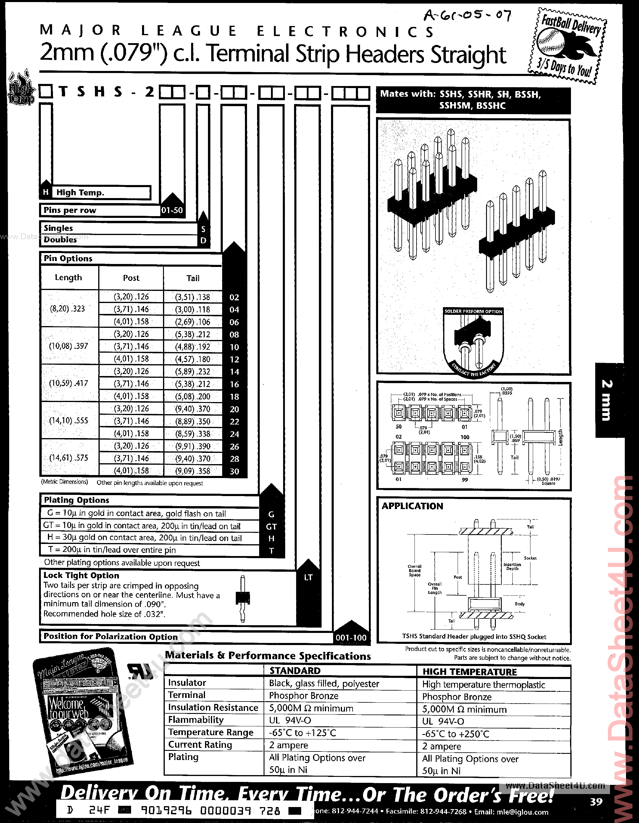 Datasheet 05-D-04-T - Search -----> TSHS-2 / BSSH-2 / SSHS-2 page 1