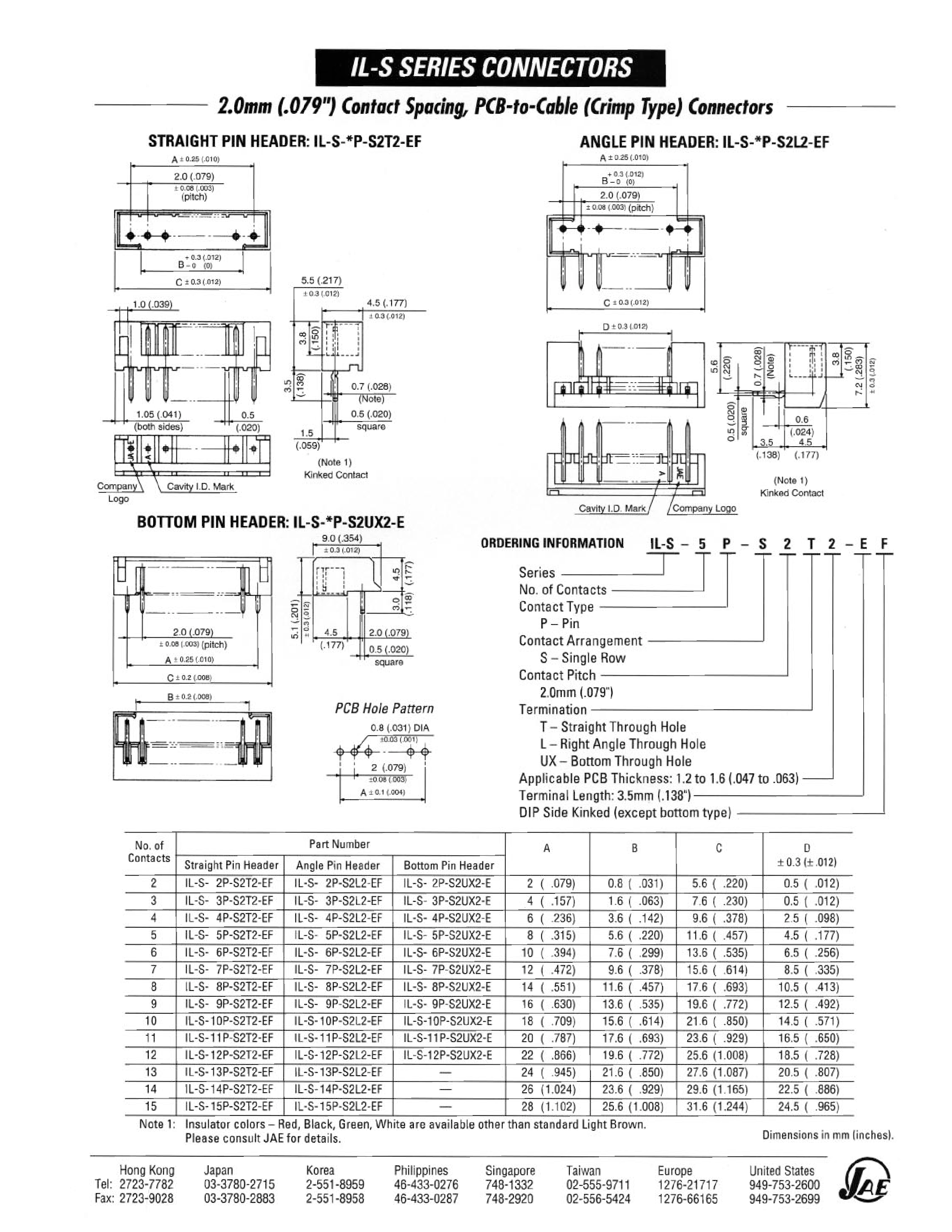 Datasheet IL-S-C2-S-10000 - (IL-S-xxxx Series) CONNECTOR CONTACT page 2