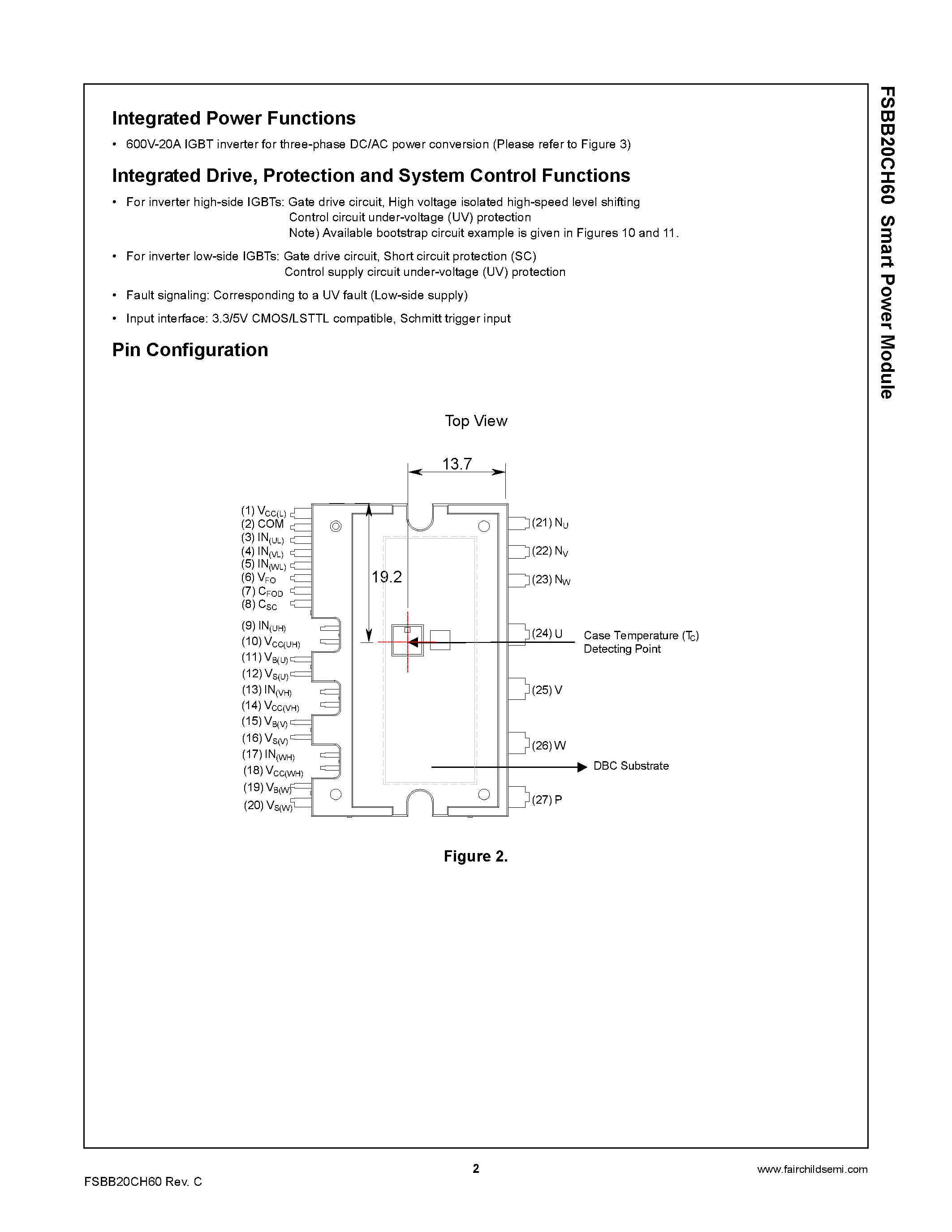 Datasheet FSBB20CH60 - Smart Power Module page 2