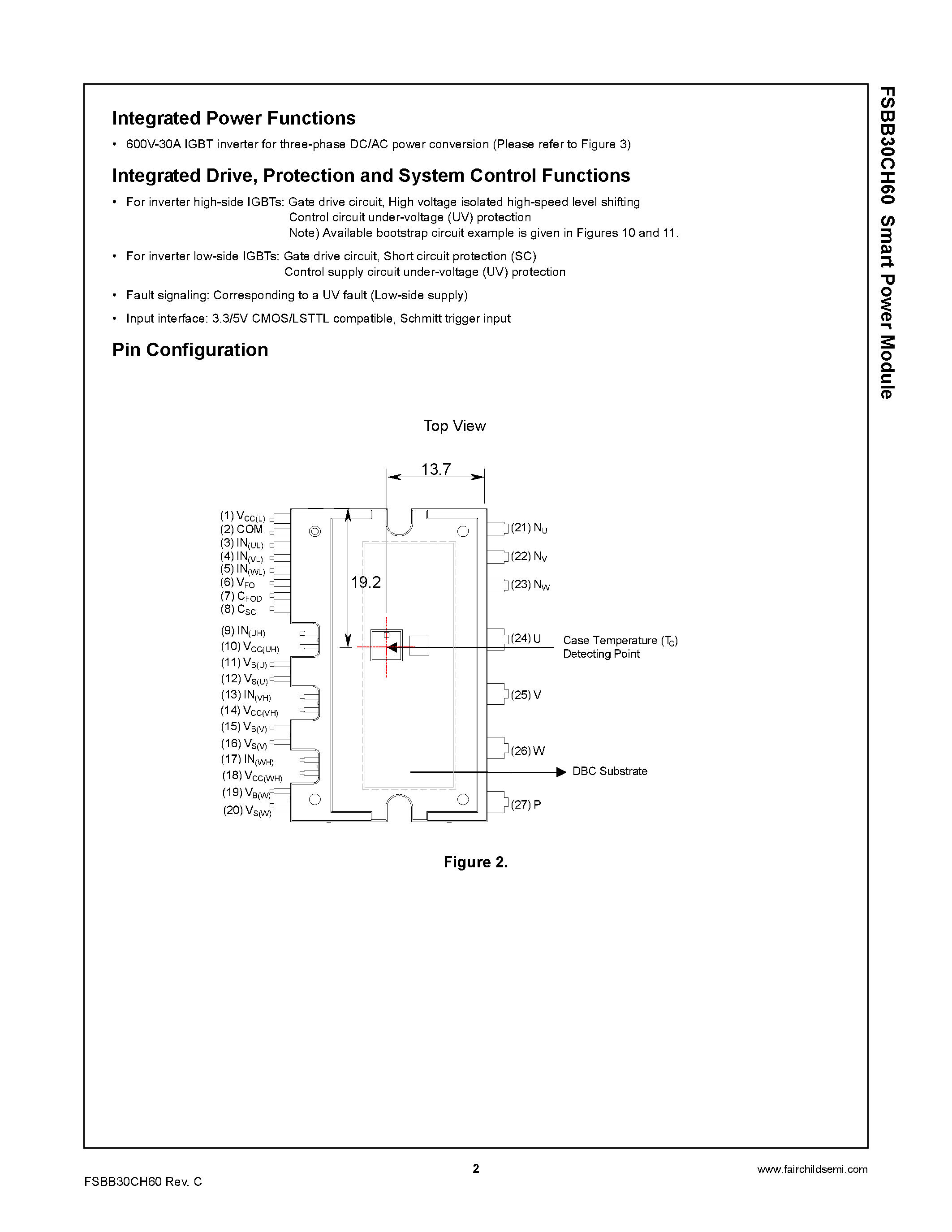 Datasheet FSBB30CH60 - Smart Power Module page 2