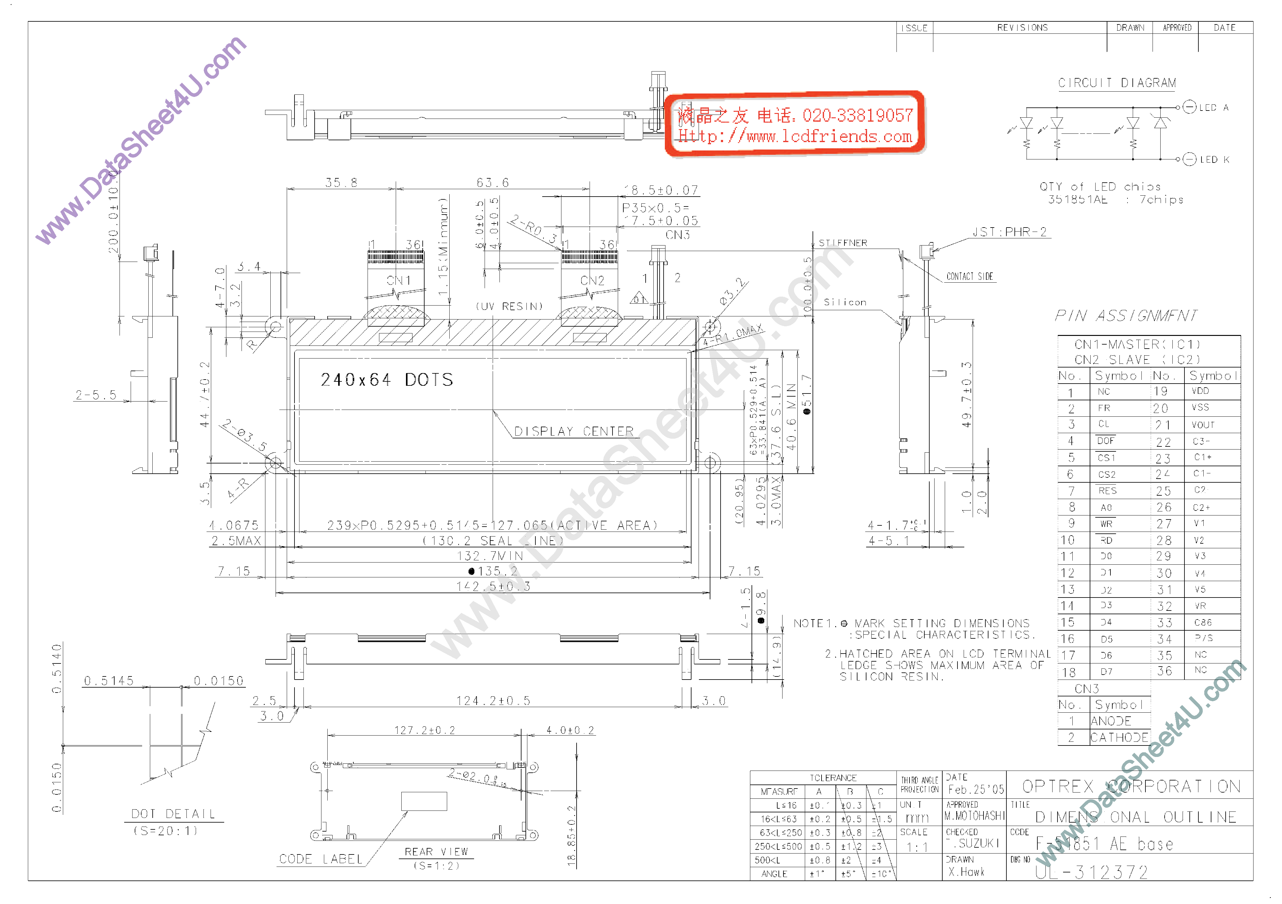 Datasheet F-51851 AE - LCD_Module page 1