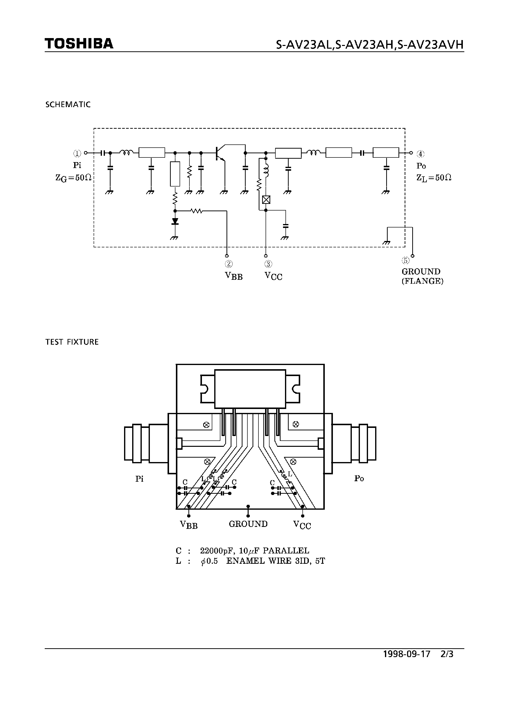 Datasheet S-AV23AH - (S-AV23xx) VHF Power Amplifier Module page 2