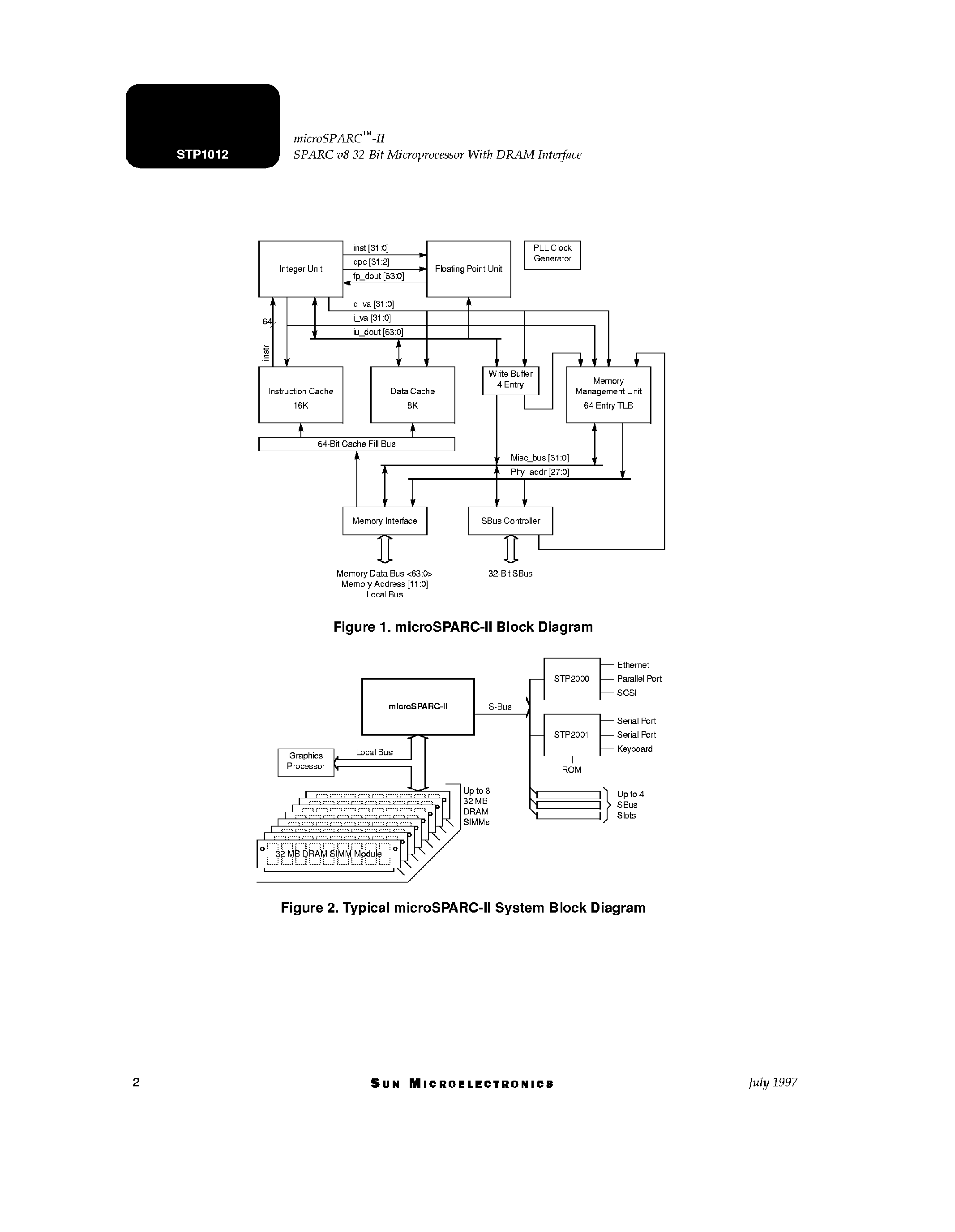 Datasheet STP1012 - 32-Bit Microprocessor page 2