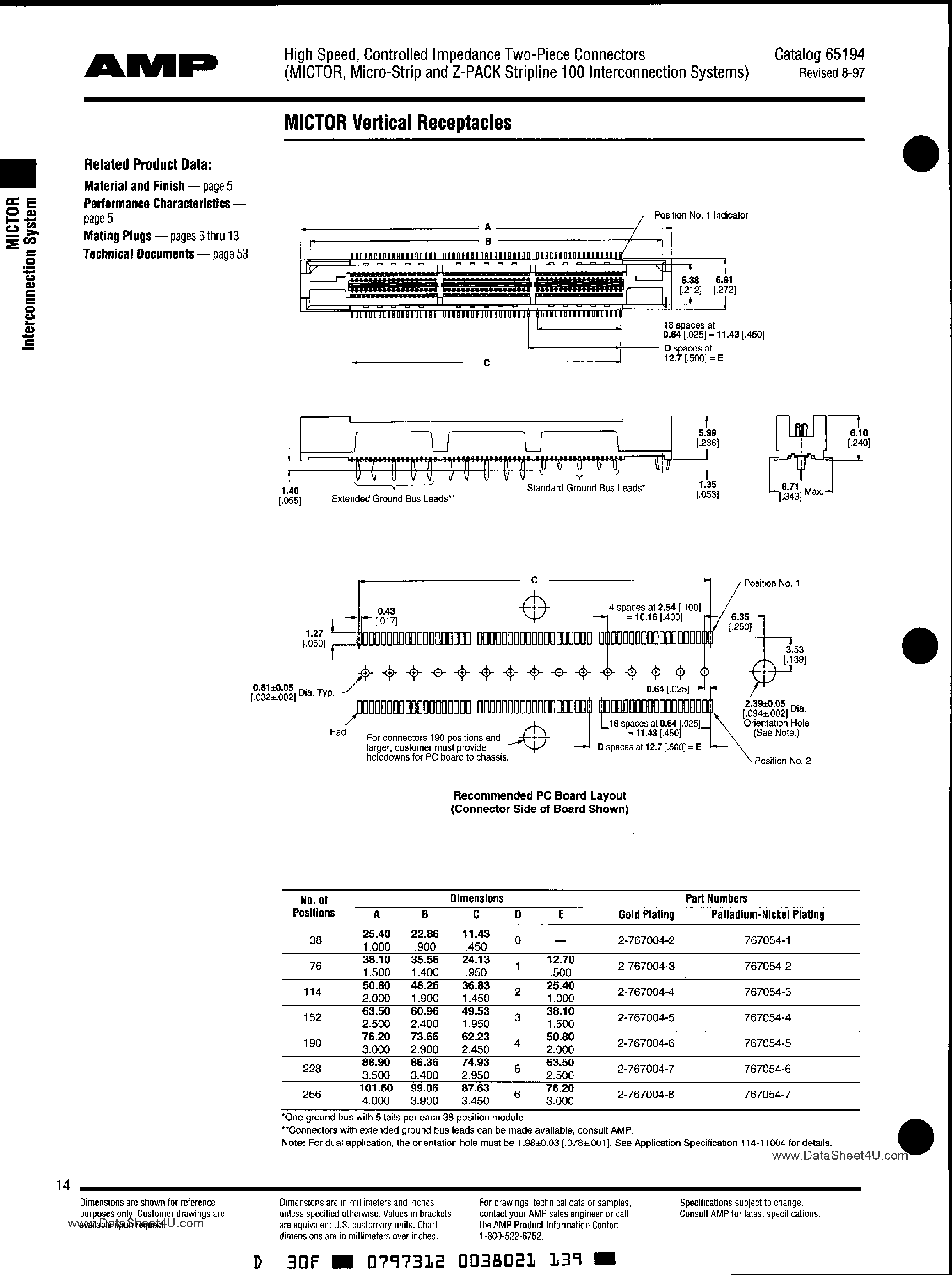 Даташит 2-767004-2 - (2-767004-x) Connectors страница 1