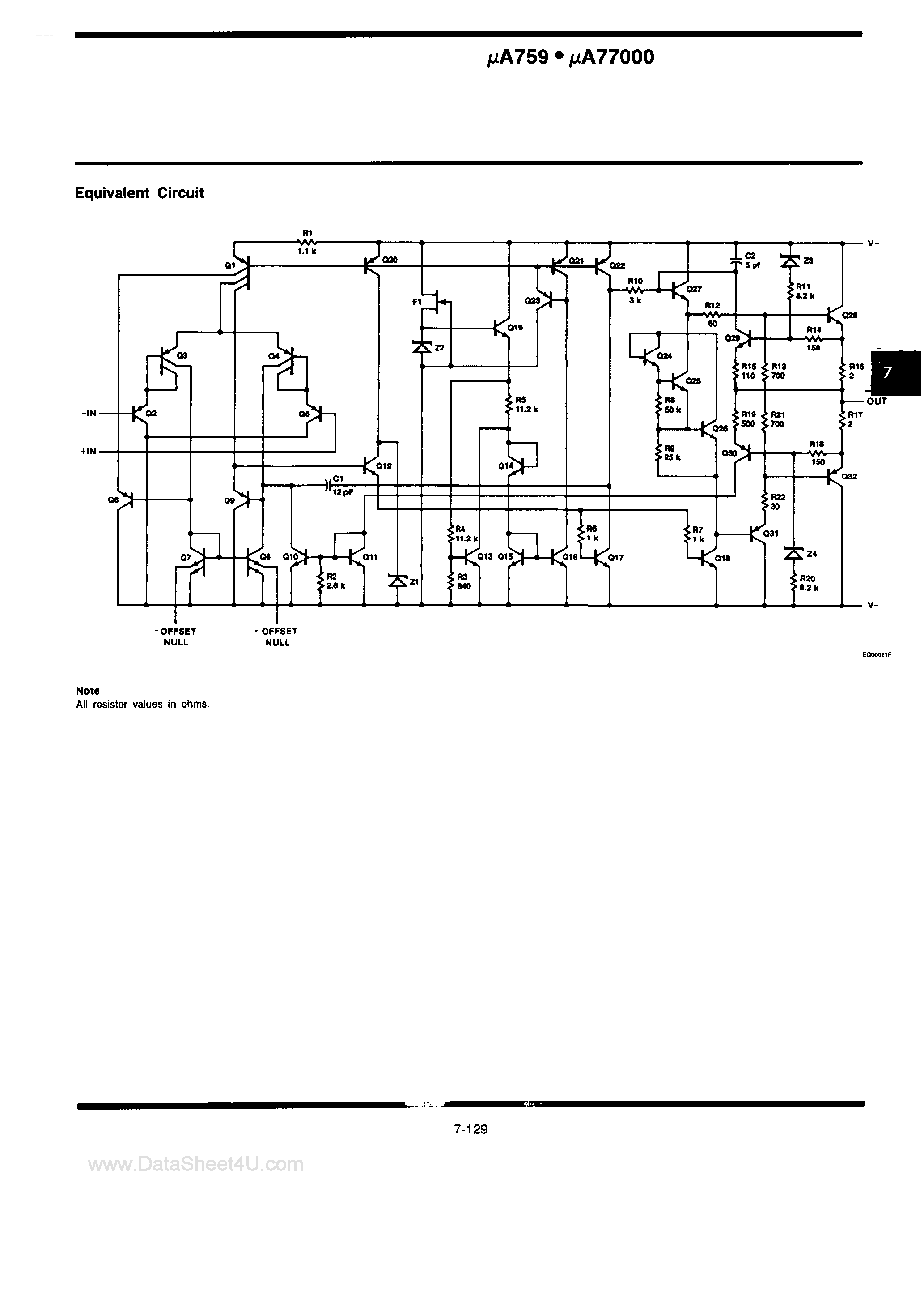 Datasheet UA759 page 2 Datasheet UA759 - (UA759 / UA77000) POWER OPERATIONAL AMPLIFIERS page 2